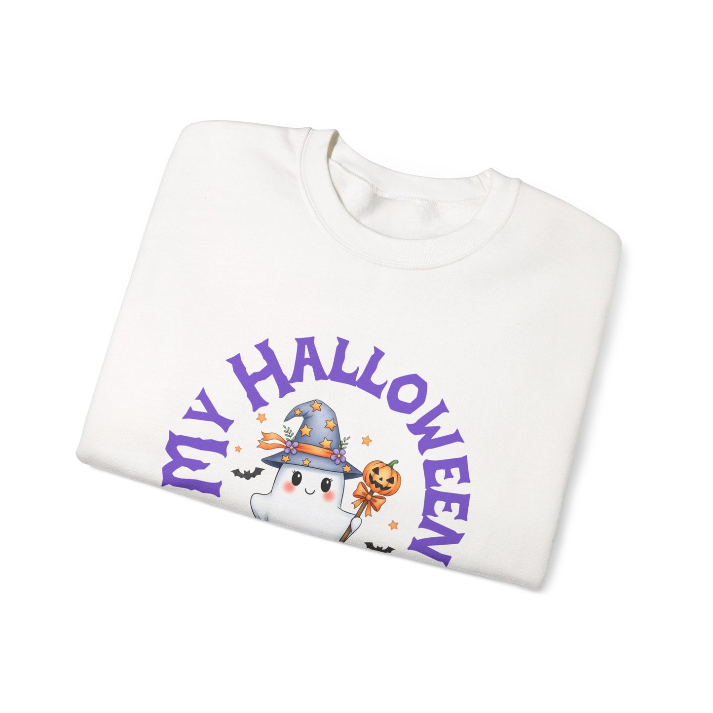 Halloween Ghost Crewneck Sweatshirt, Cozy Halloween Apparel, My Halloween Treats Sweatshirt, Fall Fashion, Spooky Season Gift
