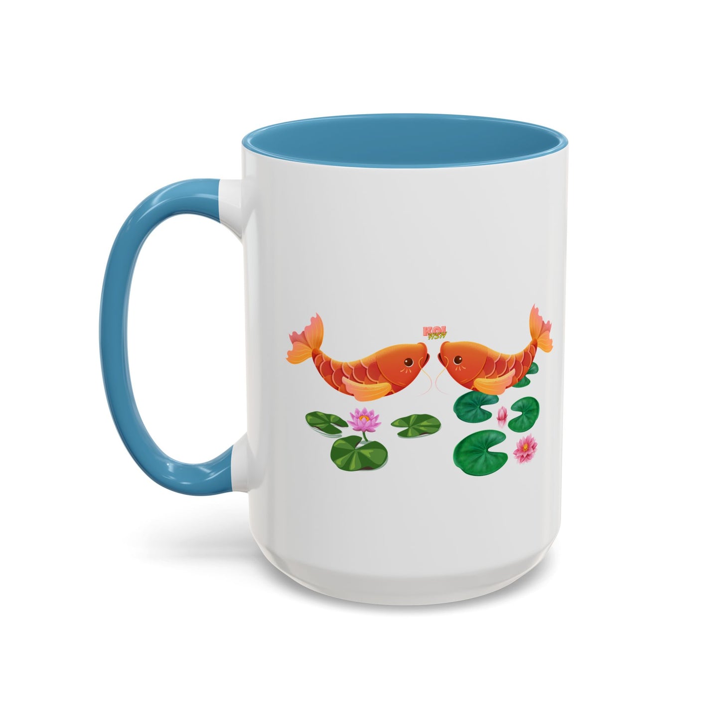 Golden koi fish with lotus flowers Coffee Mug