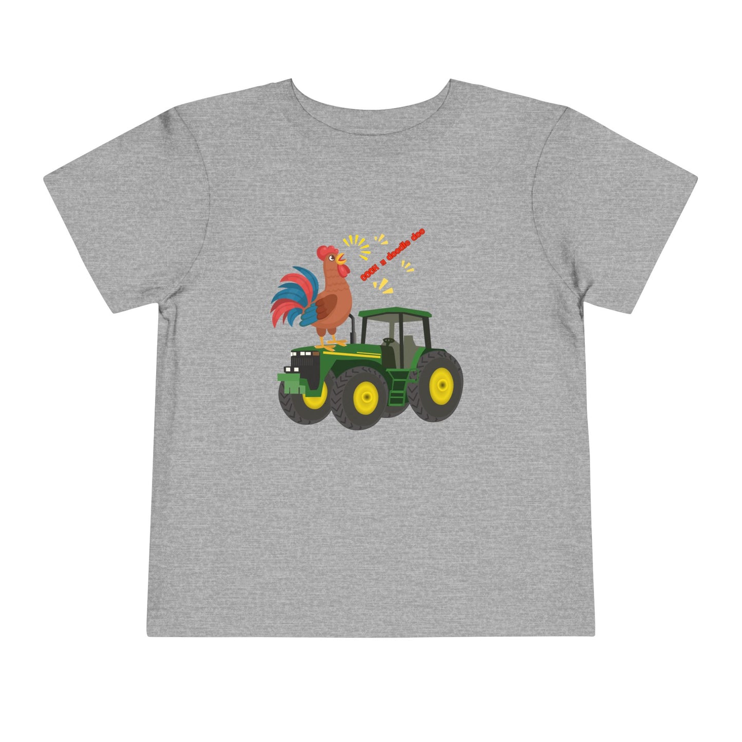 Rooster & Tractor Toddler Tee - Farm Animal Shirt, Cute Toddler Outfit, Birthday Gift, Kids Apparel, Farm Themed Clothing