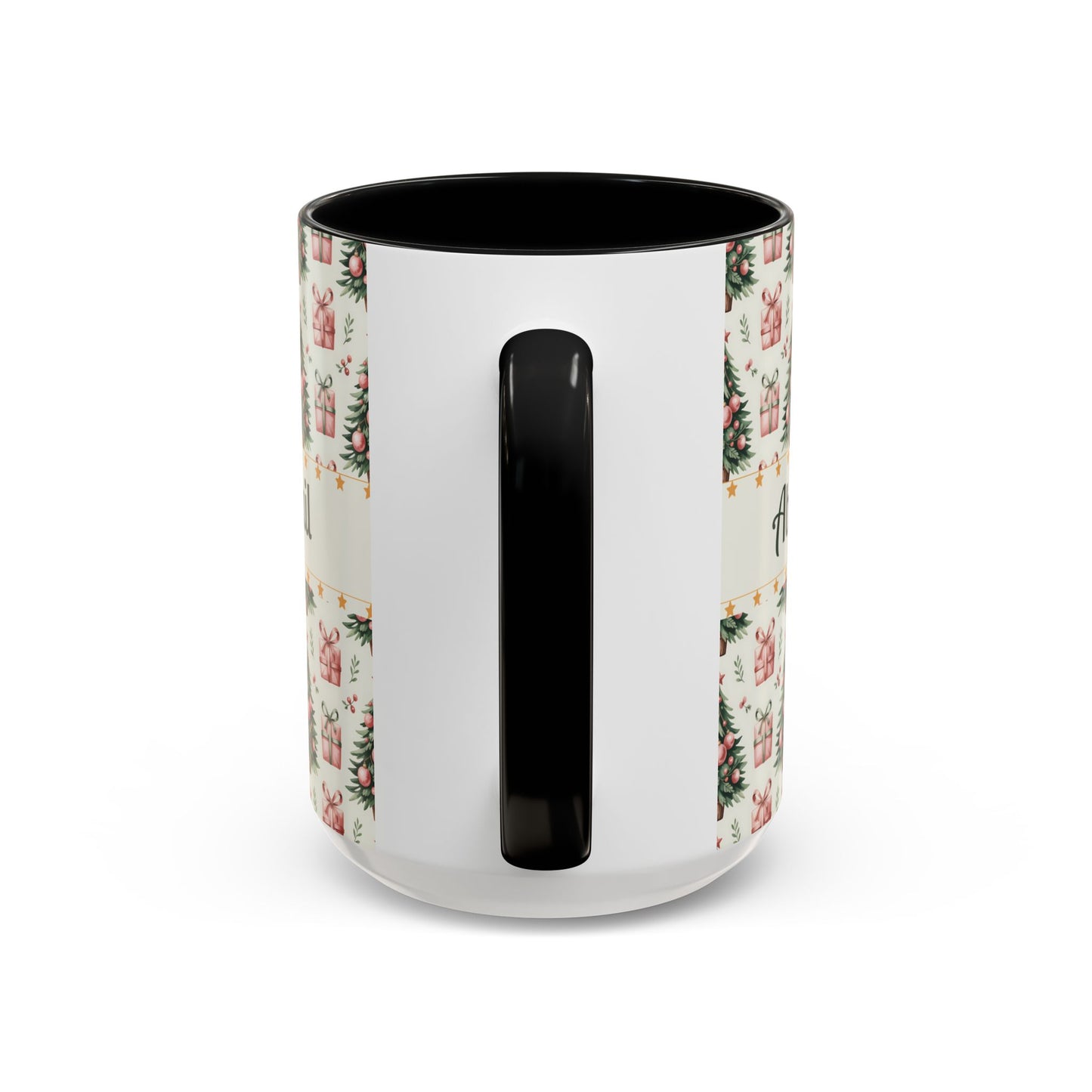 Personalized Christmas Accent Coffee Mug - Holiday Gift, Custom Name Mug, Festive Drinkware, Winter Celebrations, Home Decor