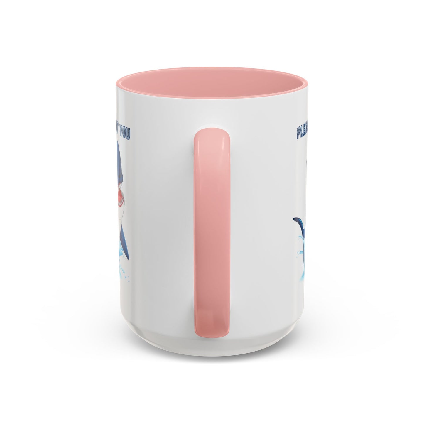Humorous cartoon shark with threatening text Coffee Mug