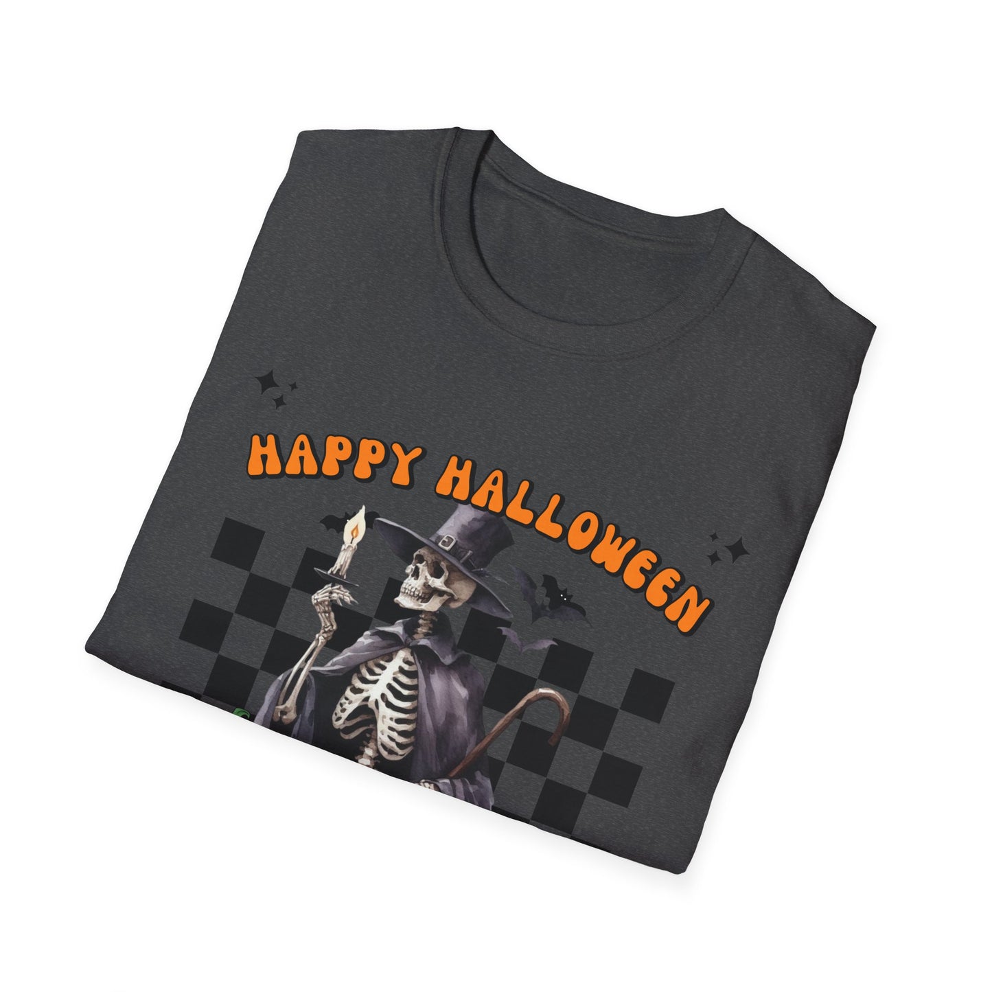 Halloween Skeleton Unisex T-Shirt, Spooky Tee, Cozy Halloween Apparel, Fall Fashion, Trick or Treat Wear, October Celebration Shirt