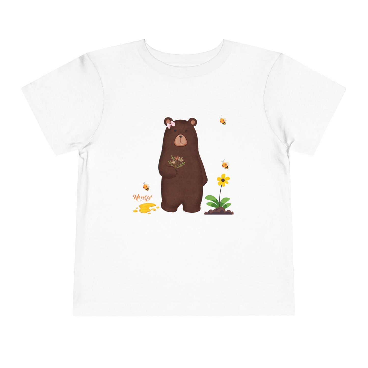 Adorable Bear Toddler Tee, Cute Animal Shirt, Gift for Kids, Birthday Party Outfit, Nature Lover's Apparel