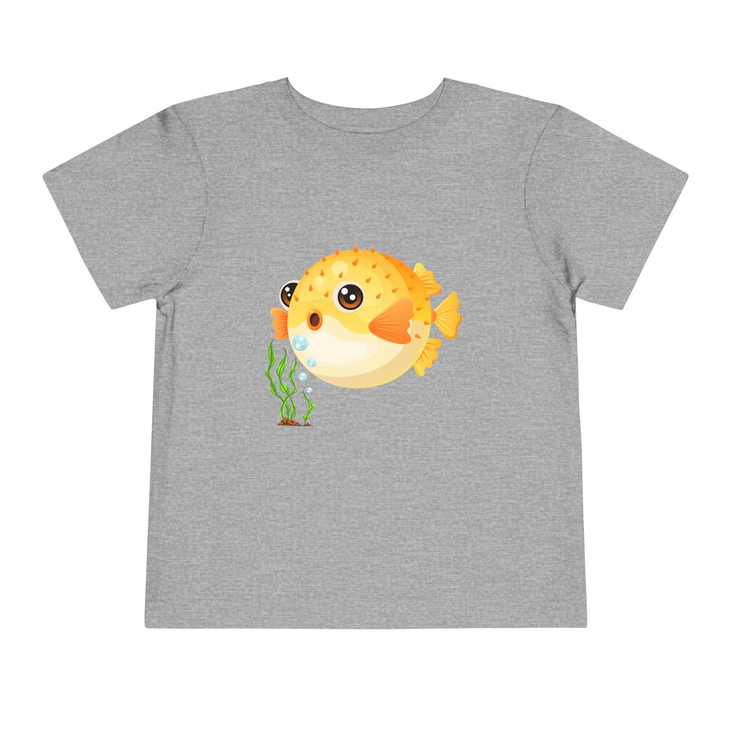 Cute Pufferfish Toddler Tee, Fun Kids T-Shirt, Beach Day Outfit, Summer Fun Apparel, Marine Life Tee