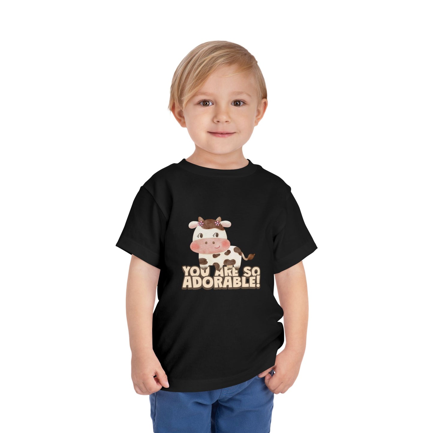 Adorable Cow Toddler Tee, Cute Toddler Shirt, Kids Gift, Baby Birthday Tee, Nursery Outfit, you’re so adorable shirt