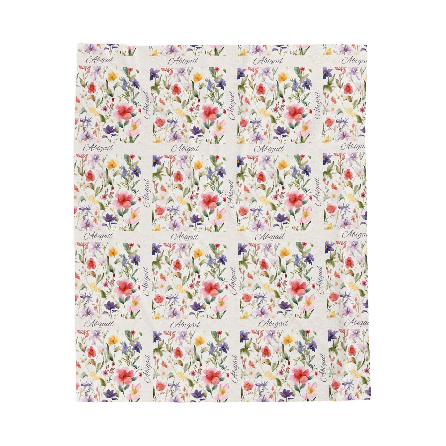 Floral Velveteen Plush Blanket - Cozy Throw for Home Decor, Snuggling, Gifts, Bed, or Couch