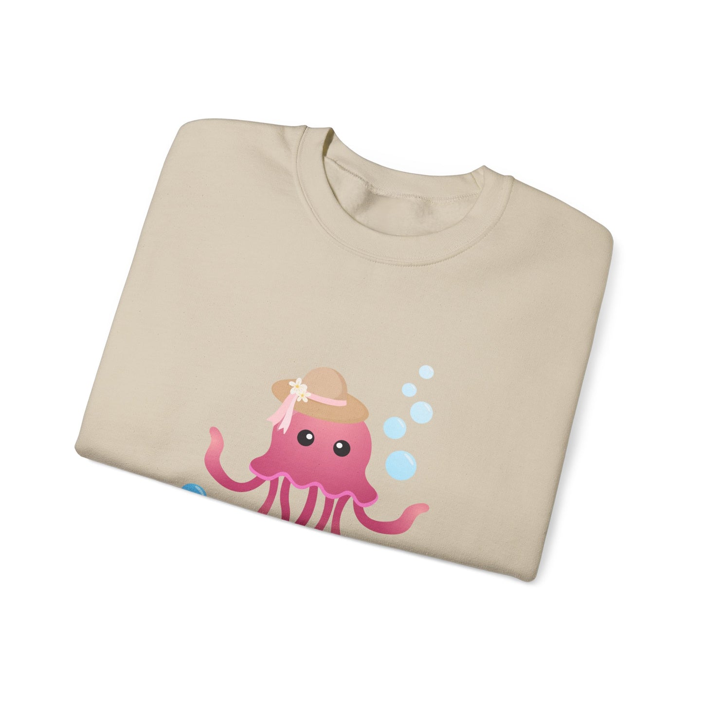 Cute Jellyfish Sweatshirt for Cozy Vibes, Unisex Crewneck, Gift for Ocean Lovers, Fun Casual Wear, Beach Day Outfit, Comfortable Style