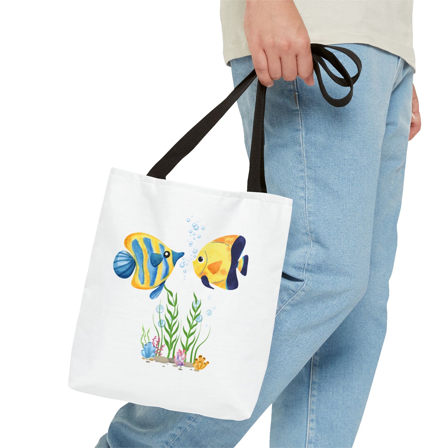 Two fish greet in underwater Tote Bag
