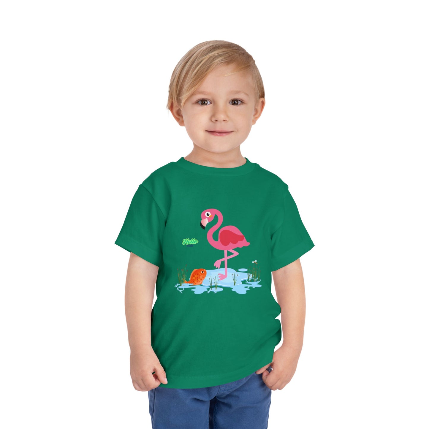 Whimsical Flamingo Toddler Tee - Fun Summer Kids Shirt, Playful Gift for Birthdays, Beach Days, Everyday Wear, Cute Summer Apparel