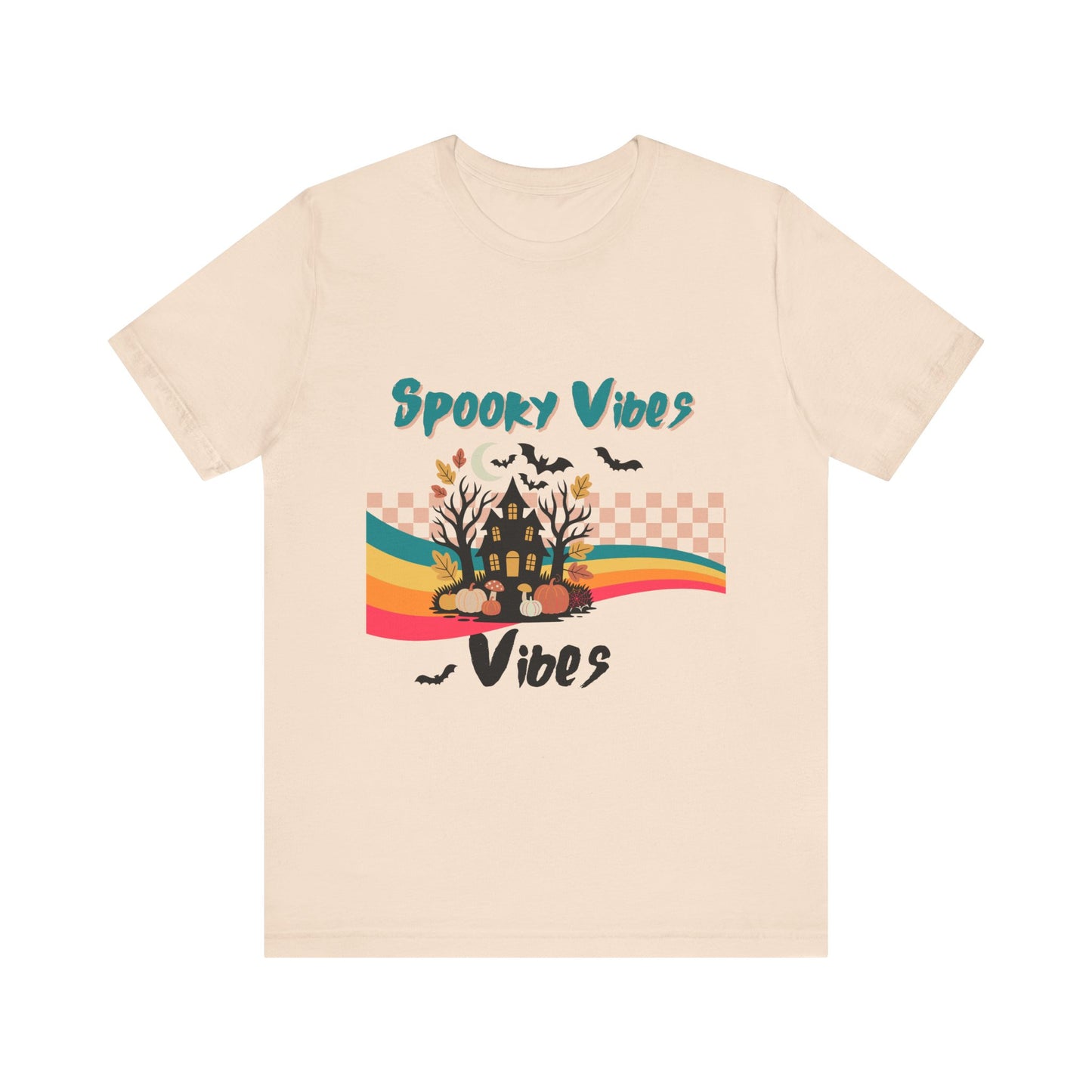 Spooky Vibes Graphic Tee, Unisex Halloween Shirt, Fall Fashion, Casual T-Shirt, Unique Gift for Halloween Lovers, Autumn Wardrobe Essential