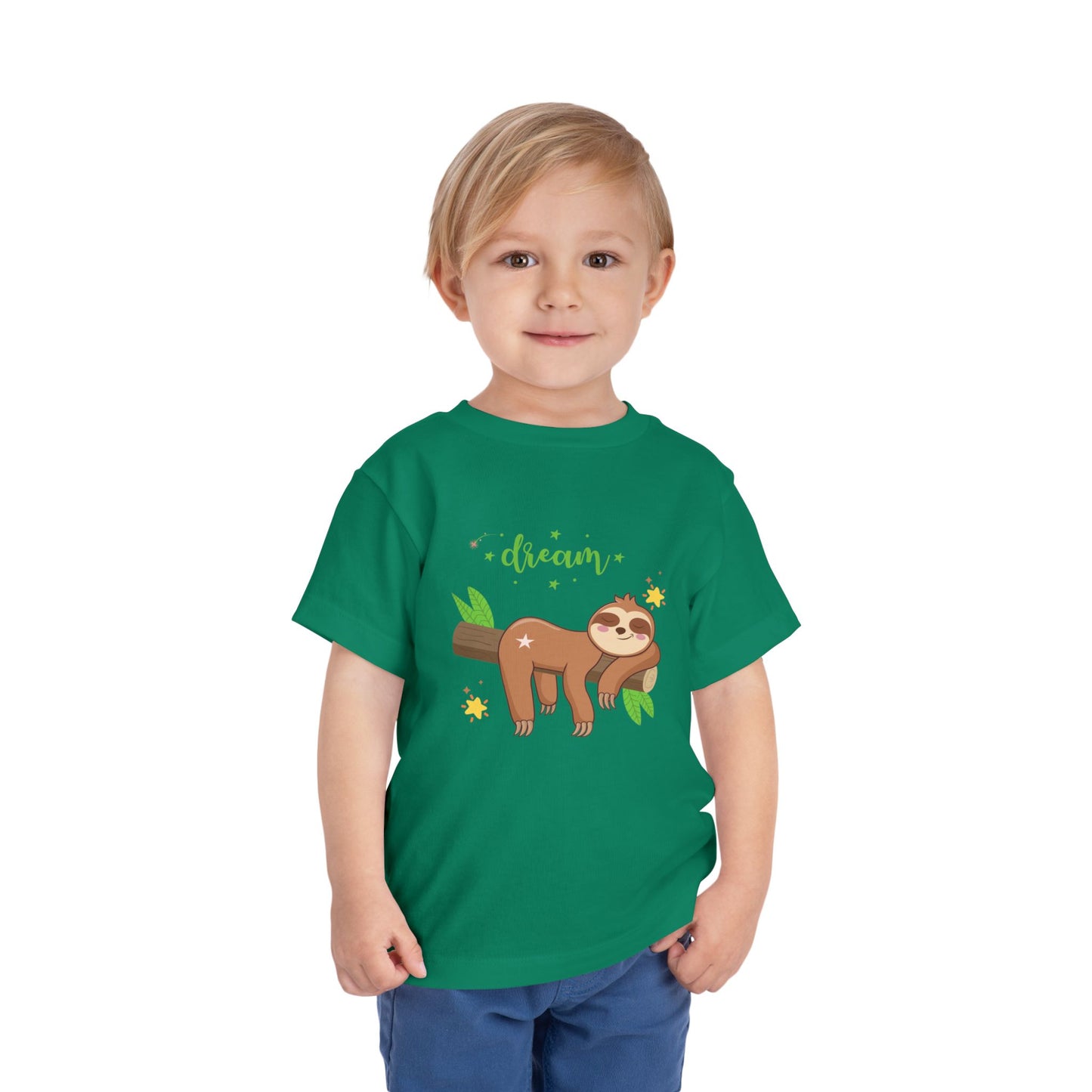 Sloth Dreaming Toddler Tee, Cute Kids' Shirt, Animal Lover Gift, Birthday, Playtime, Sleepy Sloth Tee, Toddler Apparel