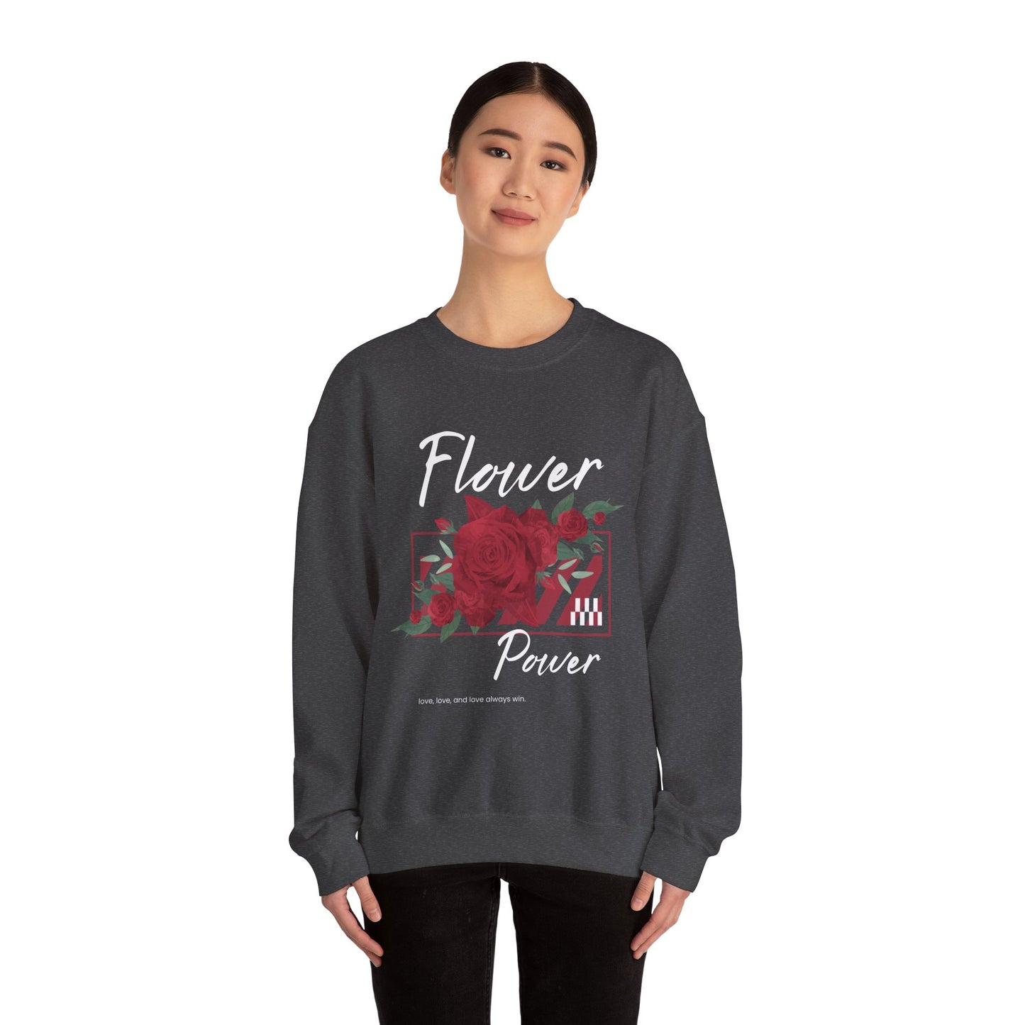 Flower Power Sweatshirt - Cozy Unisex Crewneck for Nature Lovers, Gifts for Her, Fall Fashion, Casual Wear, Floral Sweatshirts