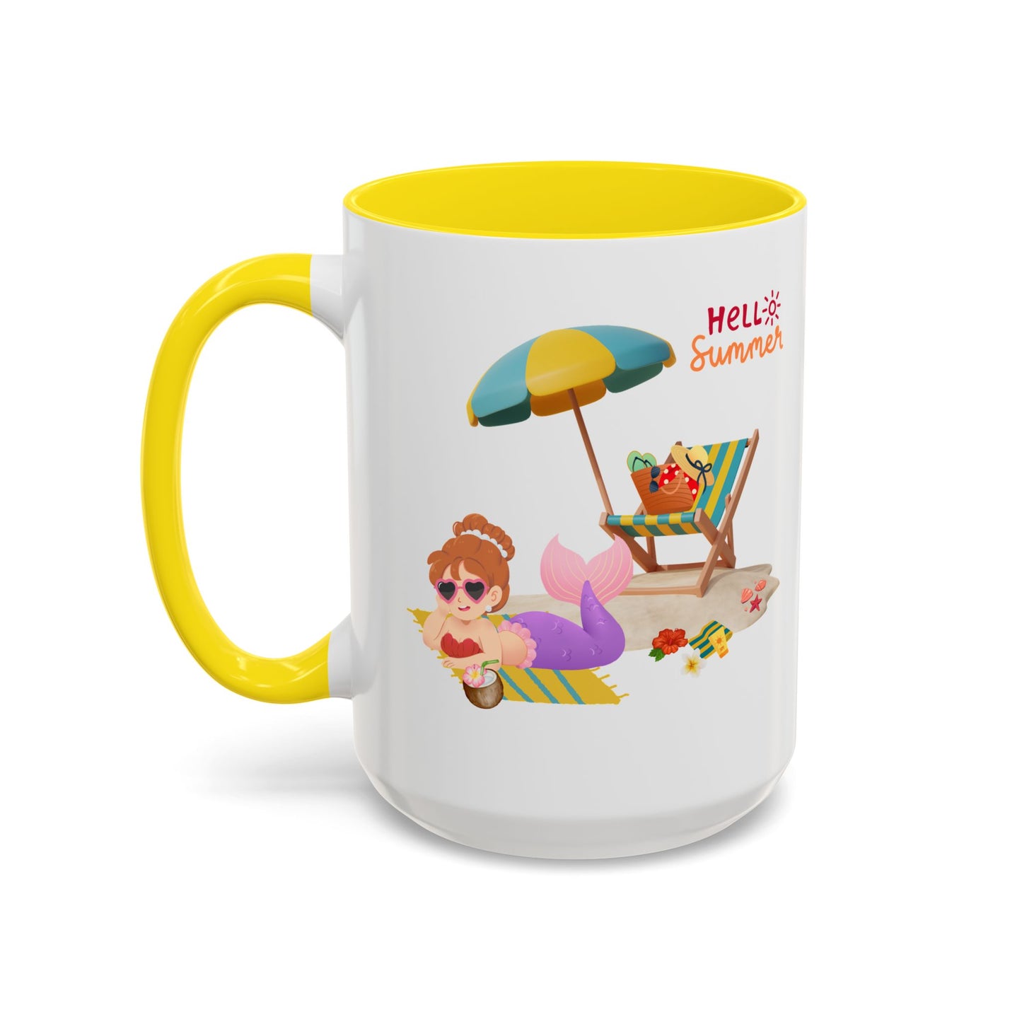 Mermaid lounging on a beach towel Coffee Mug