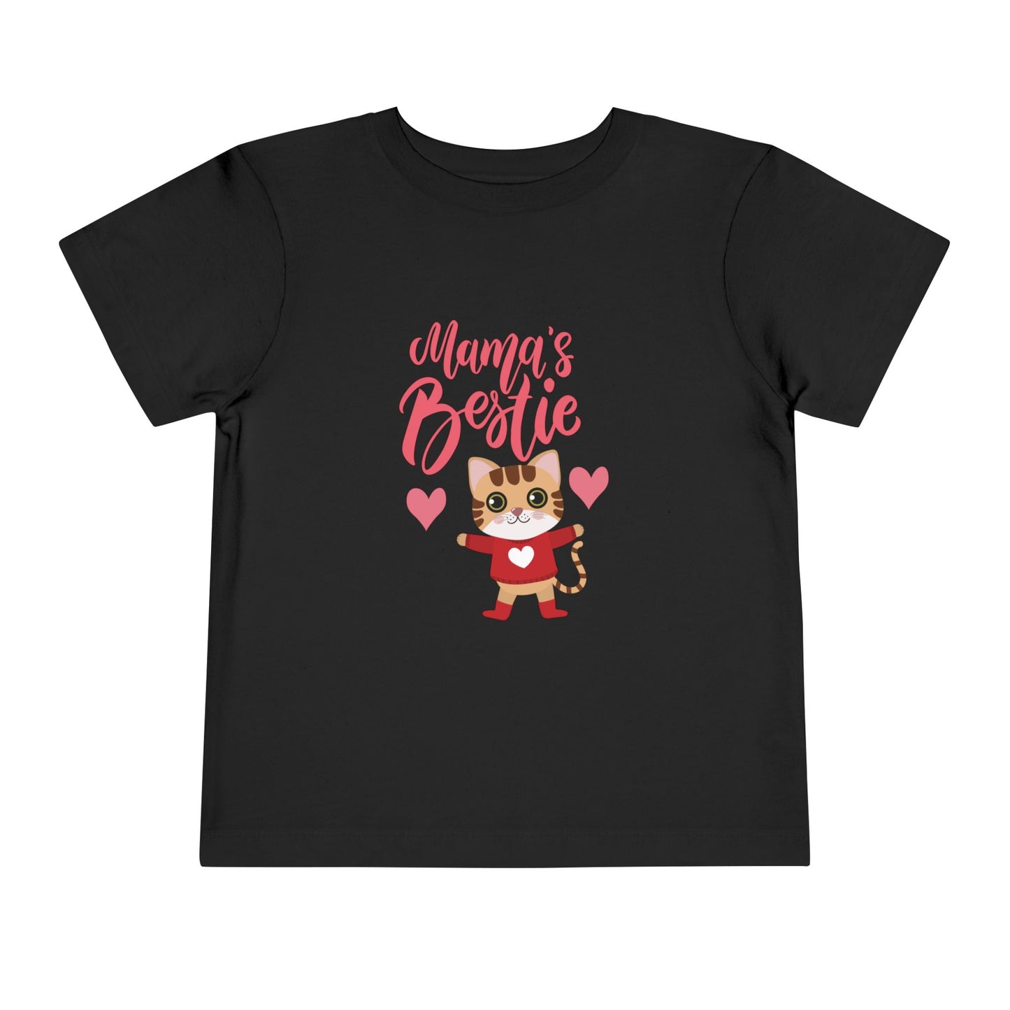 Mama's Bestie Toddler Tee | Cute Cat Graphic Tee, Kids T-Shirt, Birthday Gift, Animal Lover Shirt, Toddler Apparel