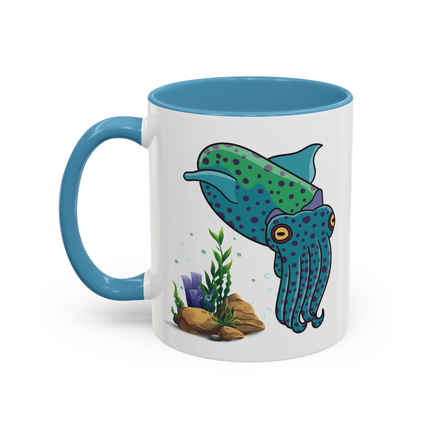 Cute with marine habitat coral and bubbles Coffee Mug