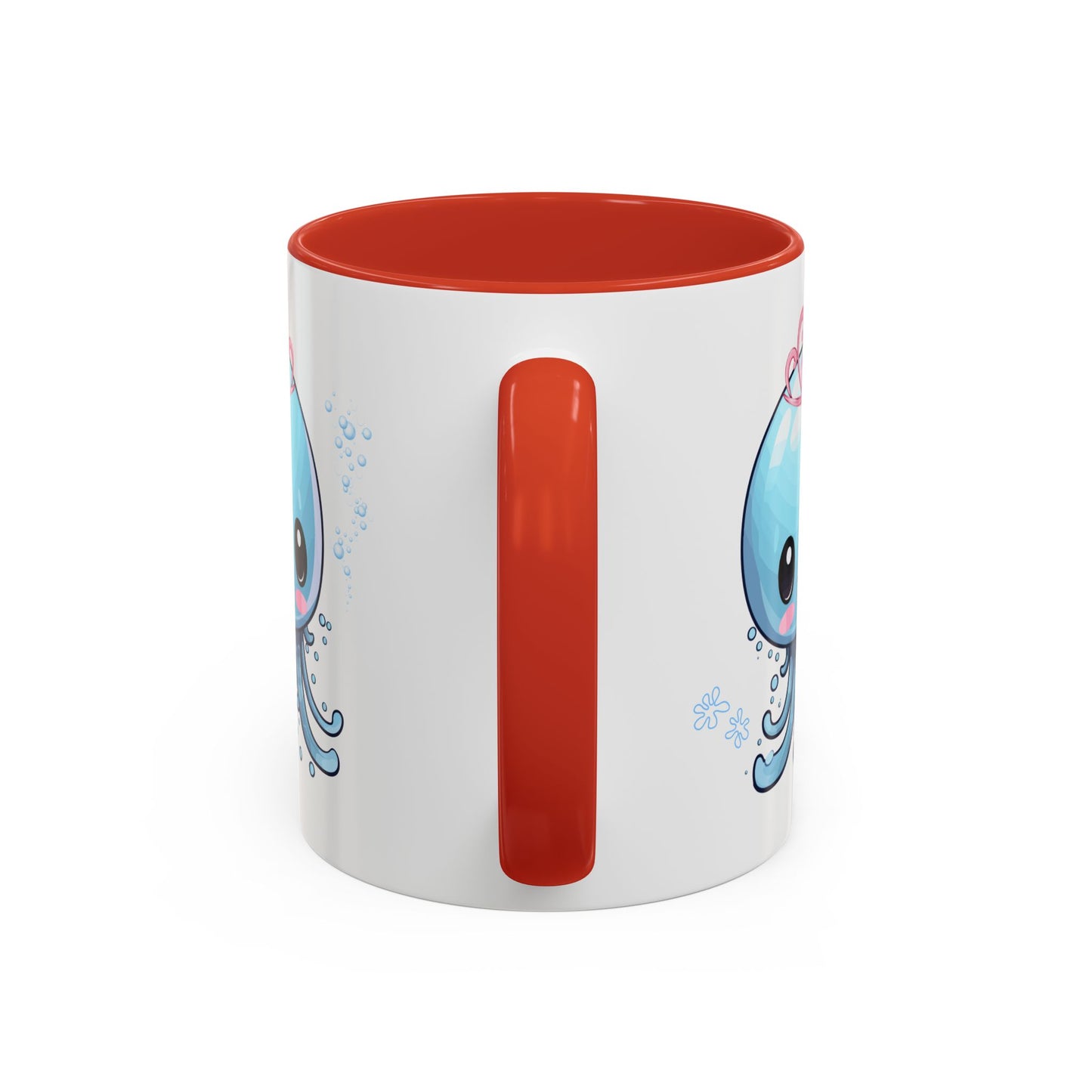 Blue jellyfish with a pink tiara Coffee Mug