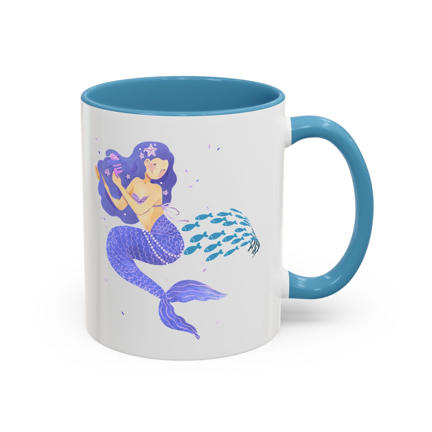 The mermaid and her school fish Coffee Mug