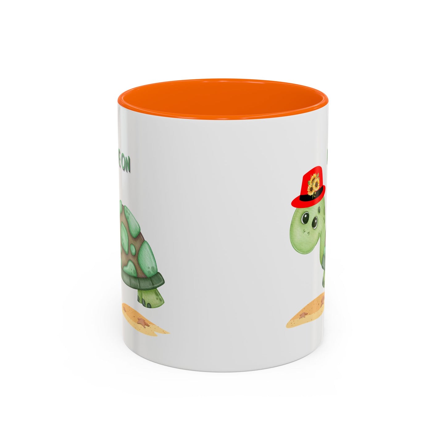 Turtle with a sunflower hat Coffee Mug