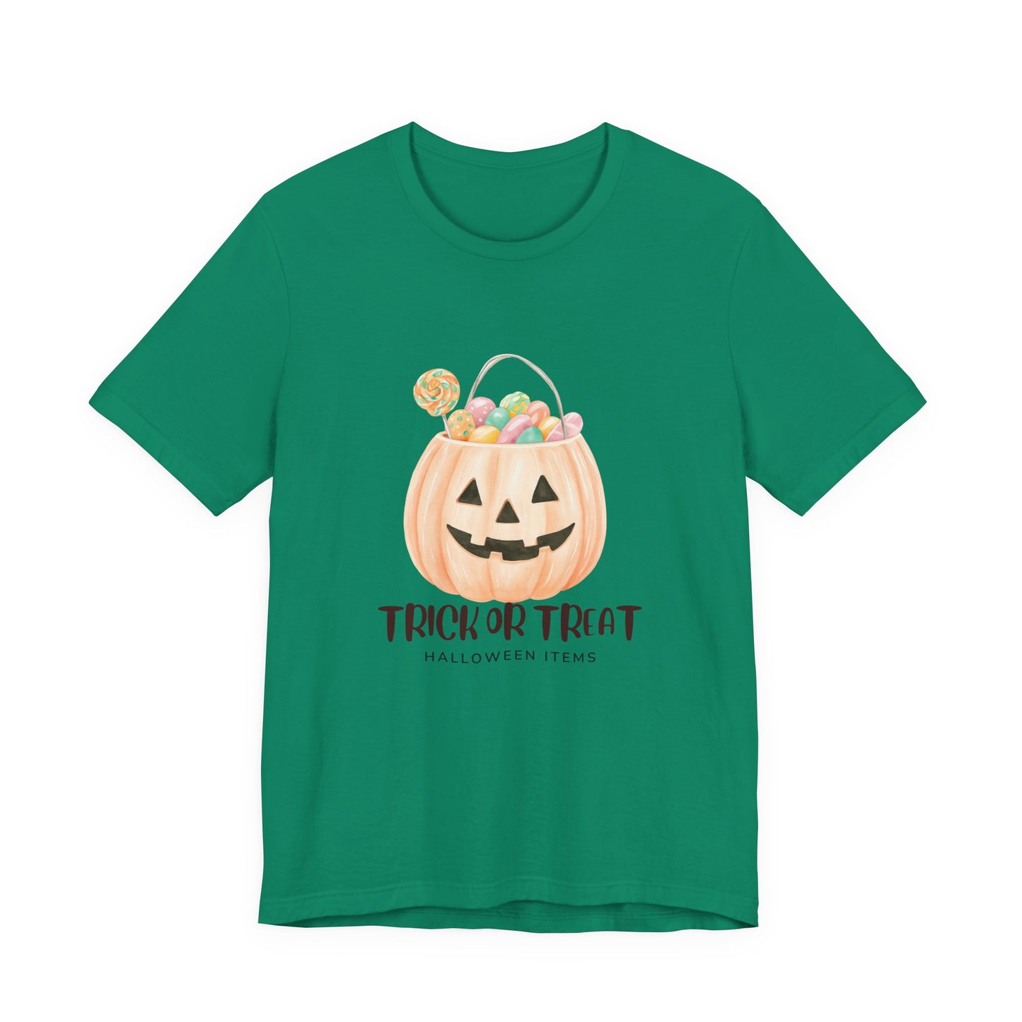 Halloween Trick or Treat T-Shirt, Unisex Graphic Tee, Fall Wardrobe Addition, Perfect for Halloween Parties, Spooky Season Wear