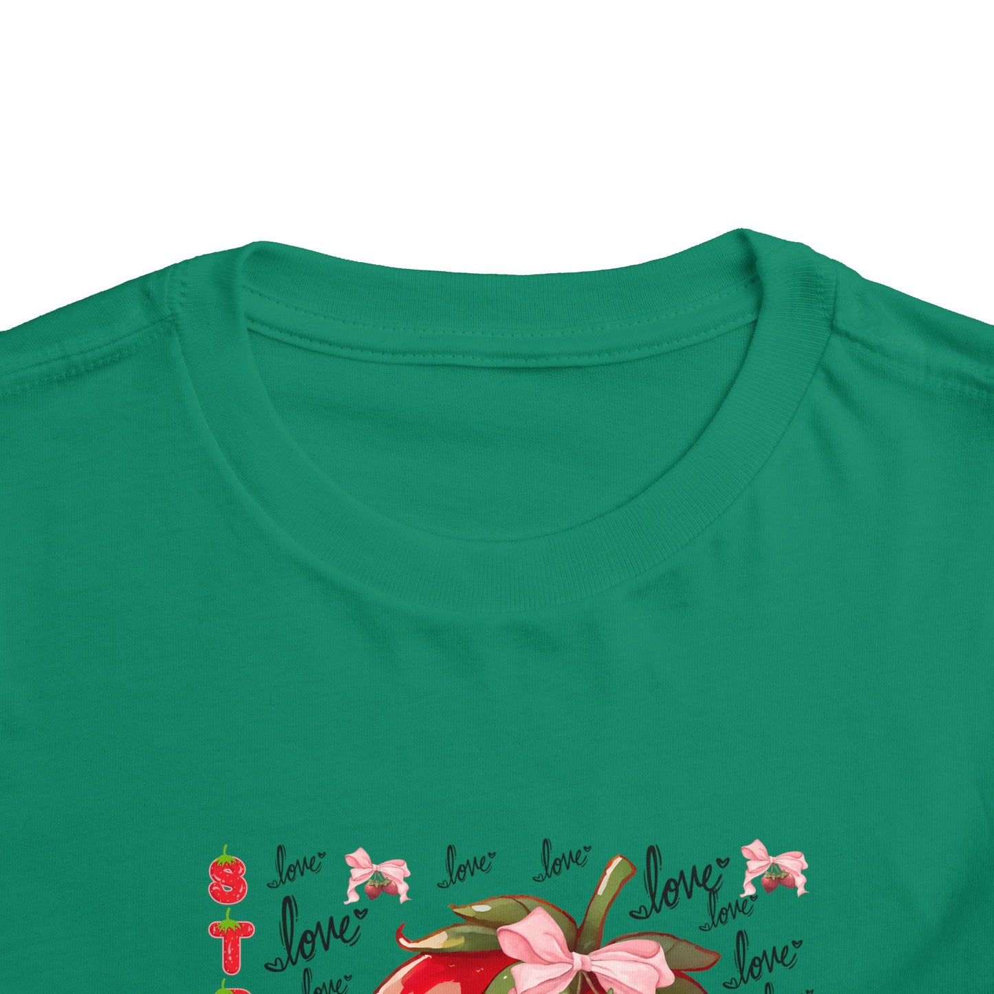 Cute Strawberry Love Toddler Tee, Baby Summer Shirt, Kids Gift, Fruit Graphic Tee, Toddler Outfit, Birthday Gift