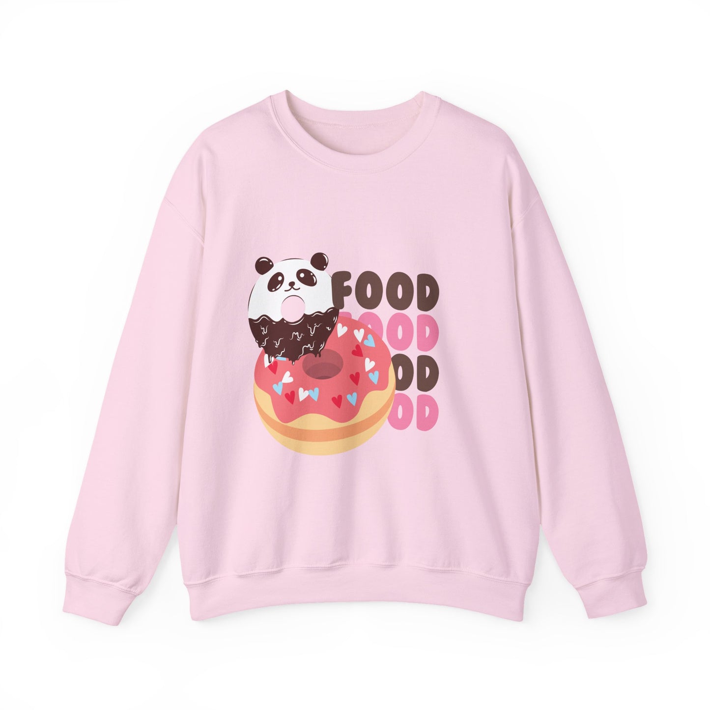 Panda Foodie Crewneck Sweatshirt - Cozy Unisex Apparel for Food Lovers, Perfect Gift for Birthdays, Foodie Holidays, Casual Wear