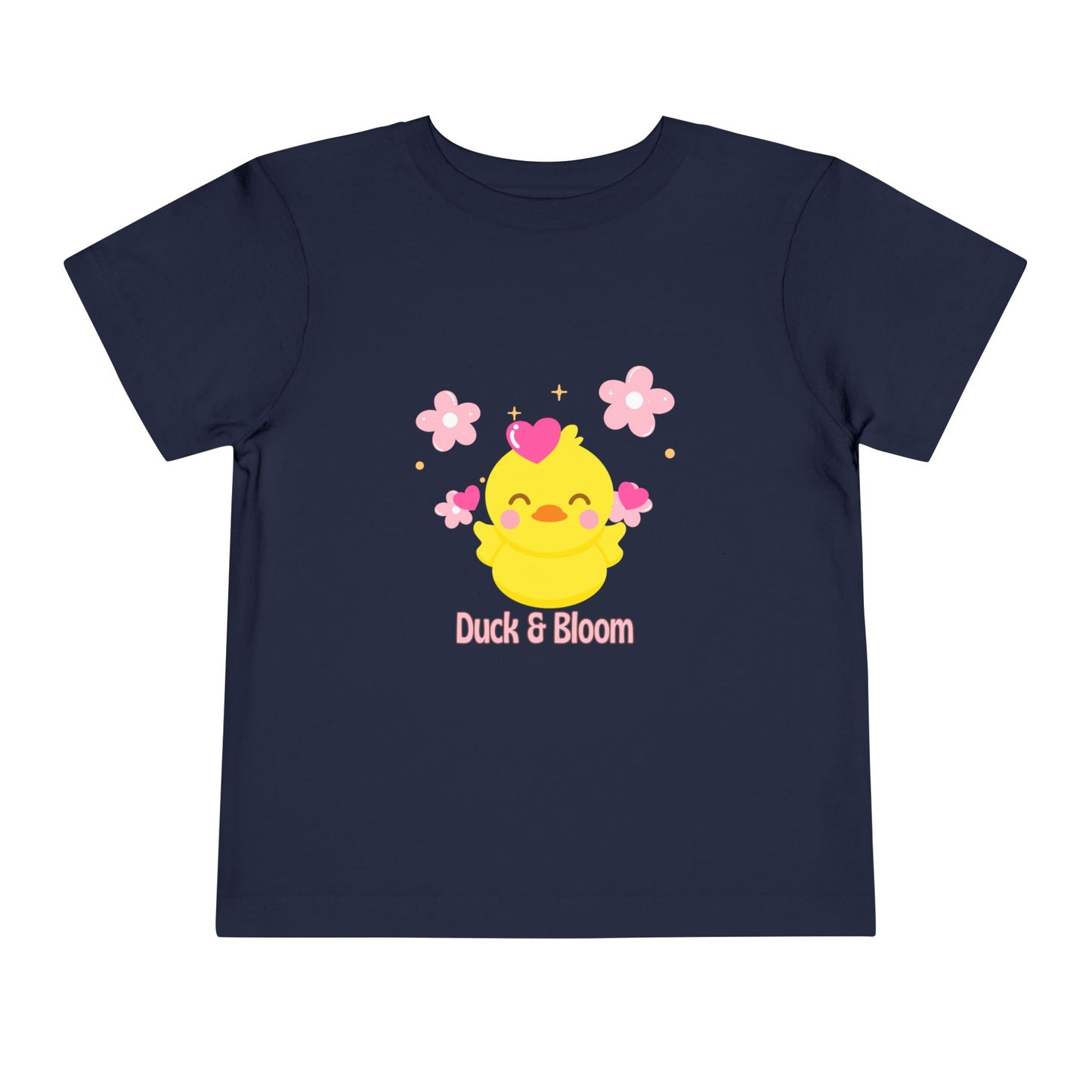 Cute Duck & Bloom Toddler Tee, Kid's Play Shirt, Toddler Summer Tee, Baby Shower Gift, Fun Spring Outfit