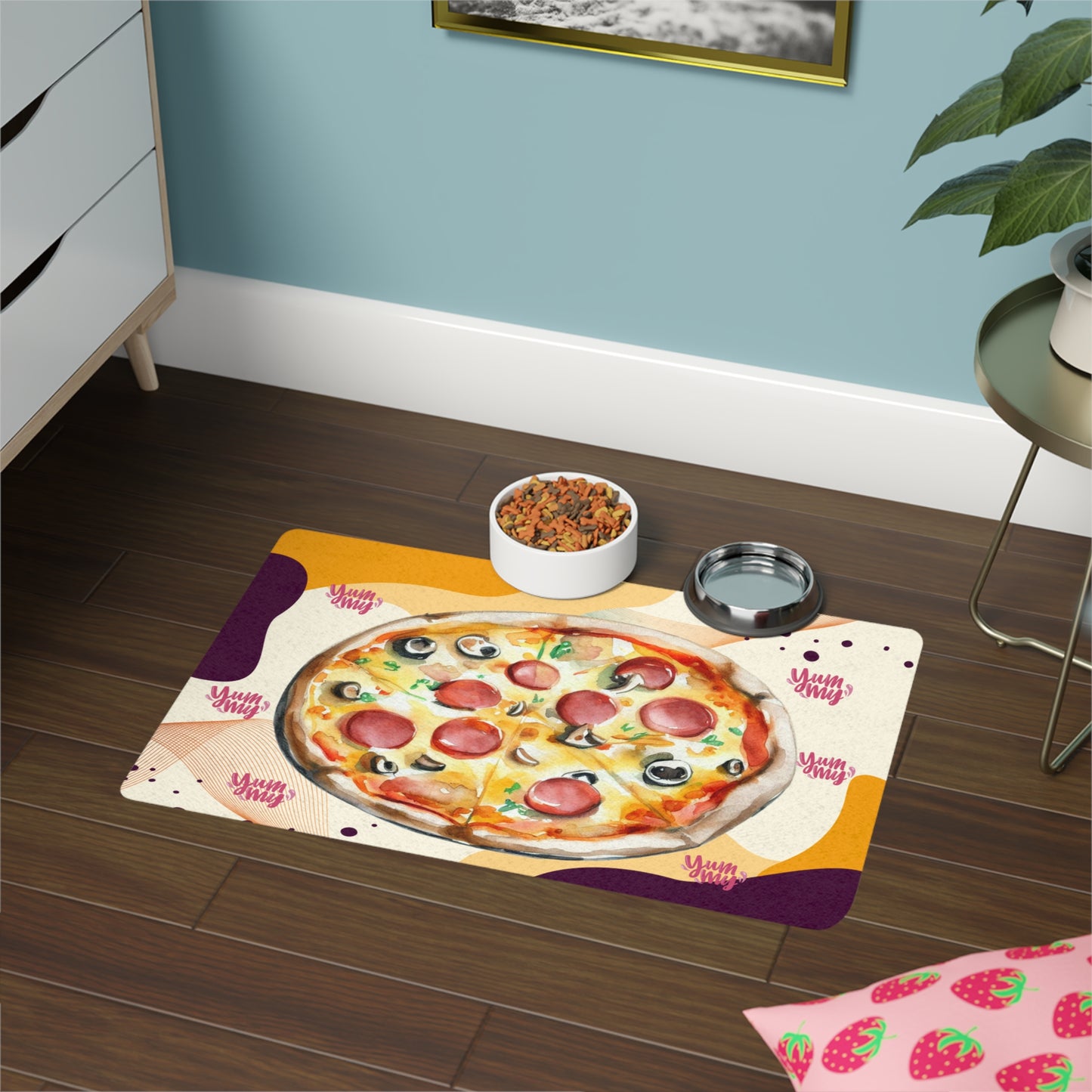 Pizza Pet Food Mat (12x18) – Cute Non-Slip Feeding Mat for Dogs & Cats