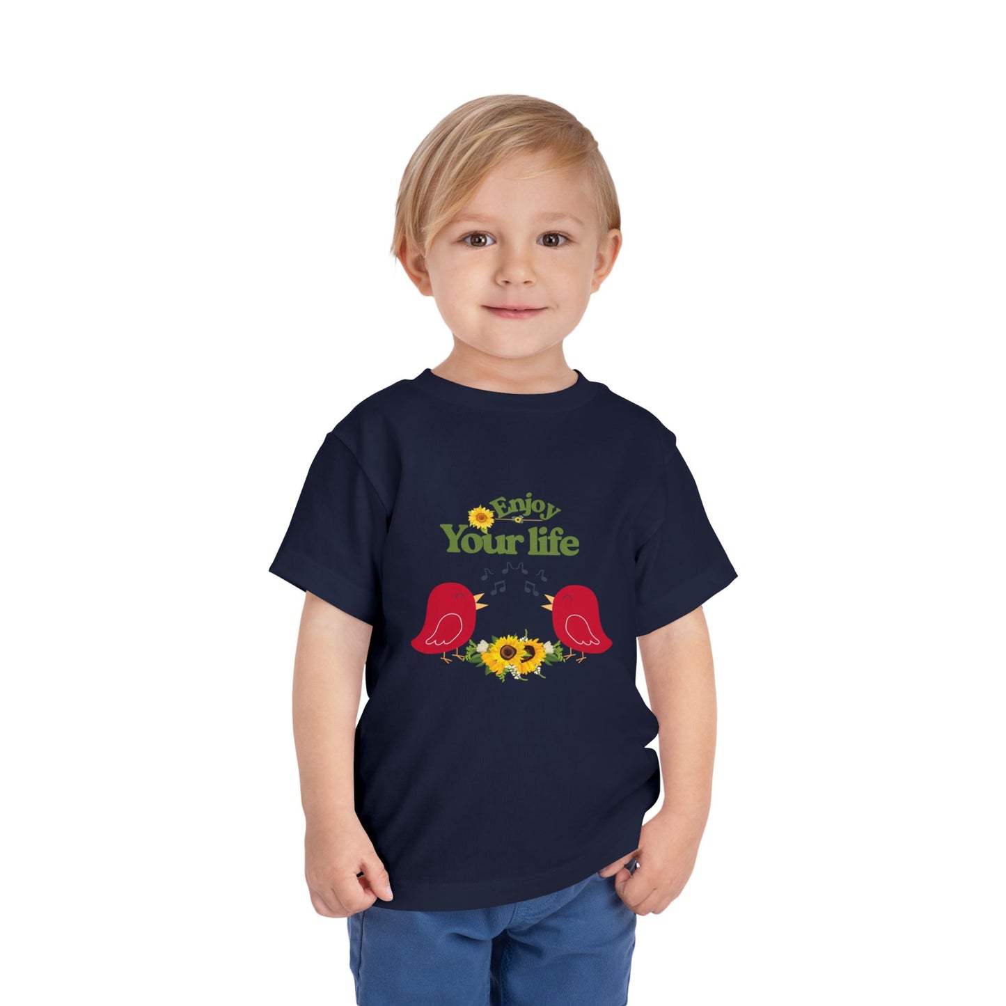 Enjoy Your Life Toddler Tee, Cute Kids Shirt, Inspirational T-Shirt, Gift for Toddler, Nature-Inspired Clothing