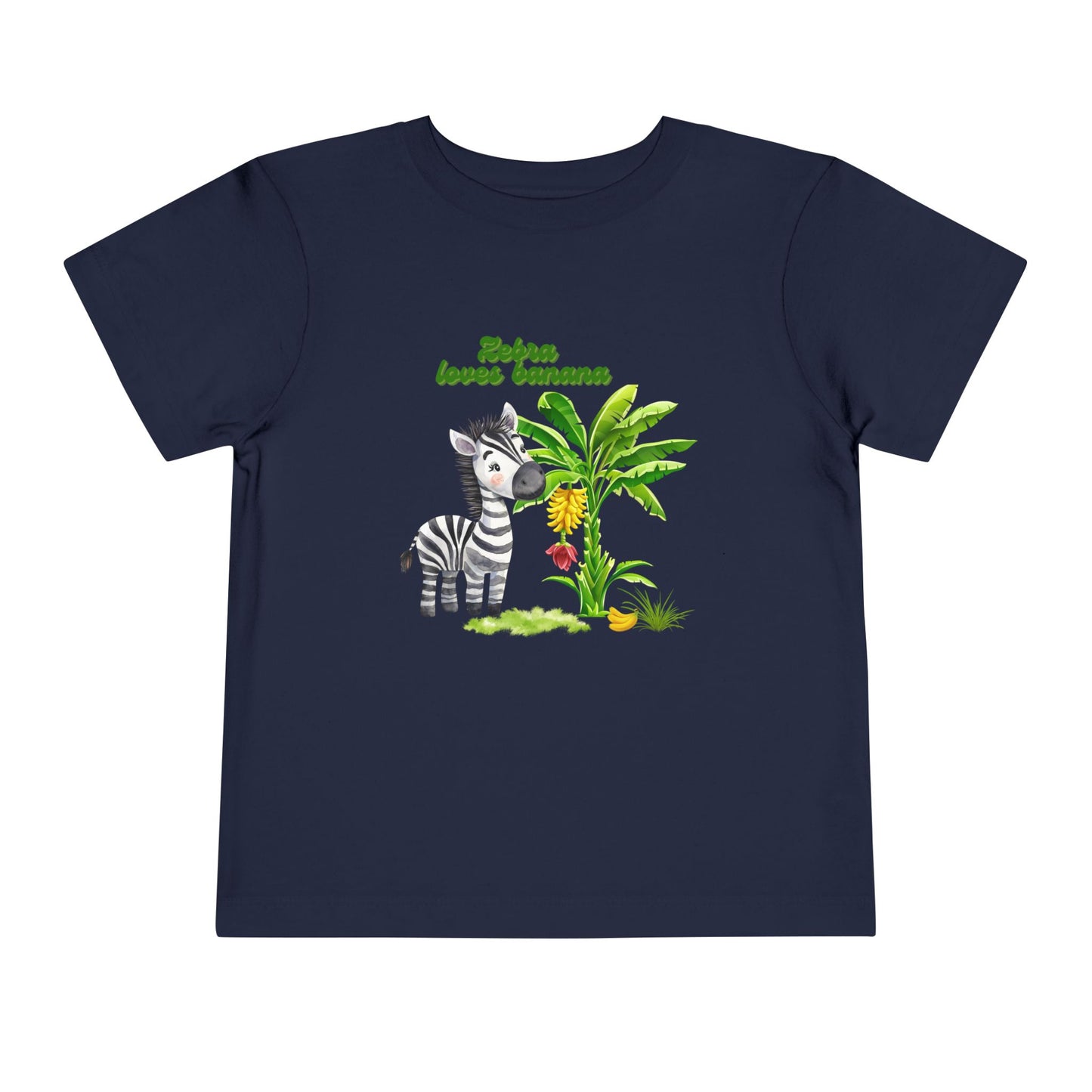 Cute Zebra Loves Bananas Toddler Tee, Kids Animal Birthday Gift, Playful Summer Wear, Fun Graphic T-Shirt, Adorable Toddler Apparel