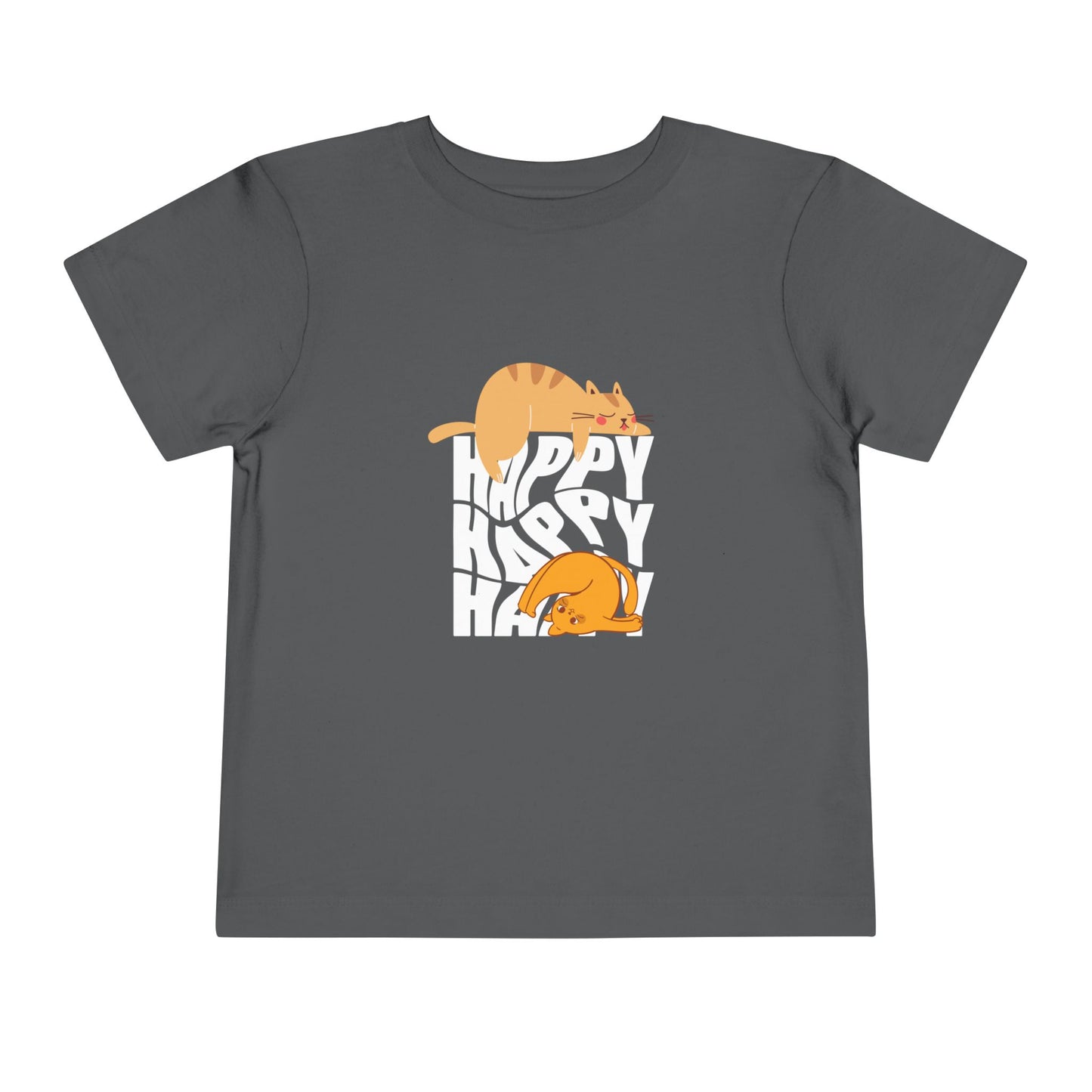 Happy Cats Toddler Tee - Cute Kids Shirt, Playful T-Shirt, Cat Lover Gift, Birthday Outfit, Everyday Wear