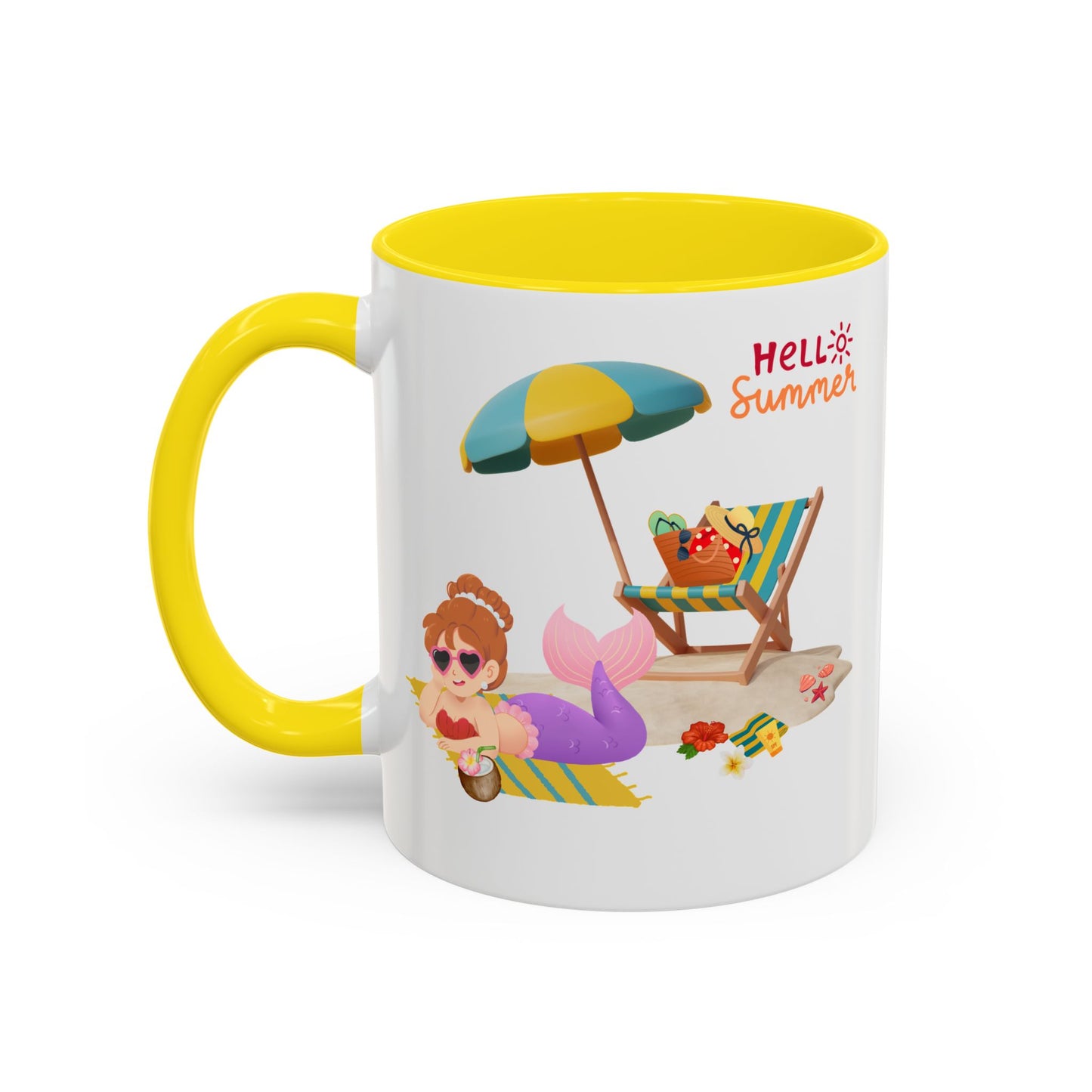 Mermaid lounging on a beach towel Coffee Mug