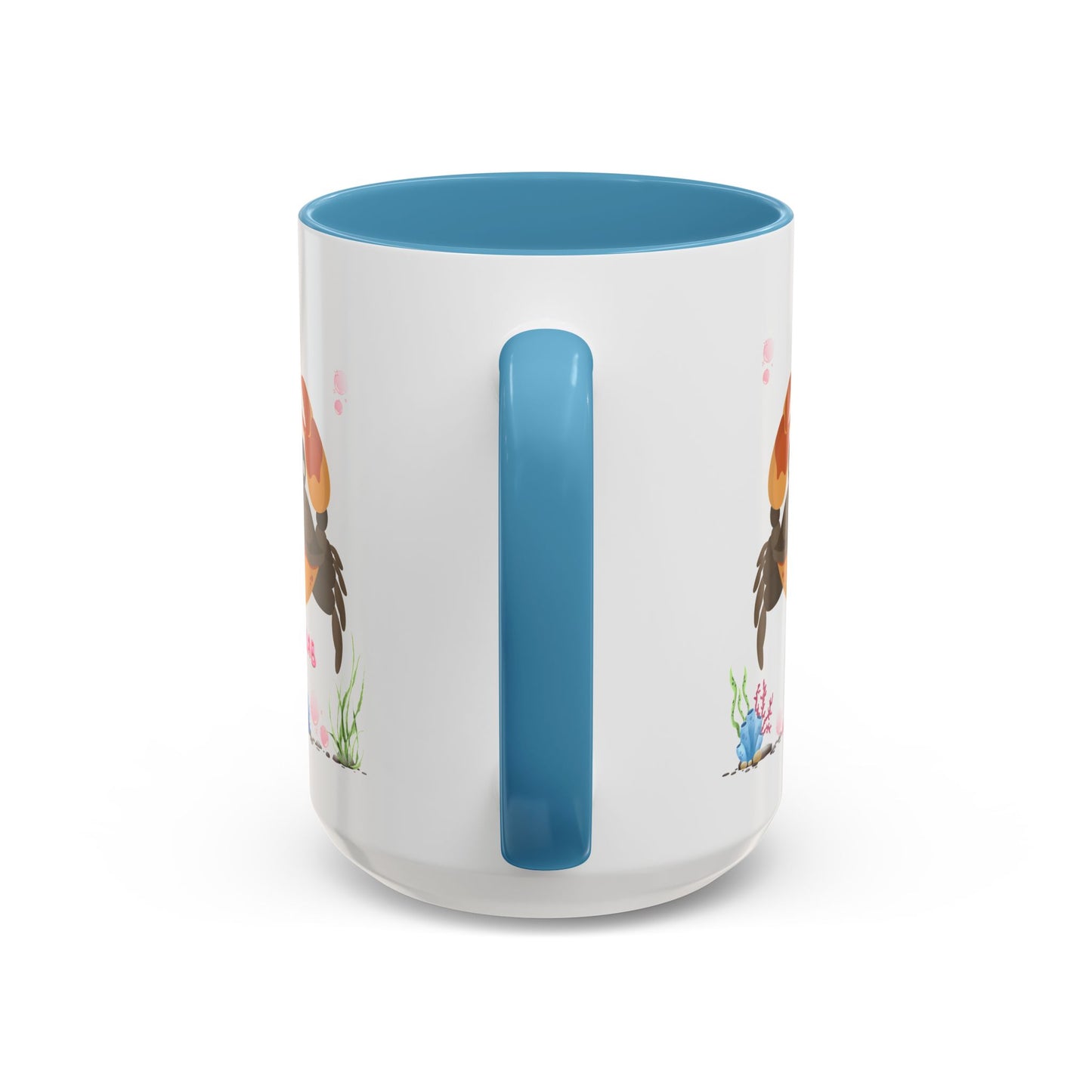 Crab with subtle bubbles and underwater flora Coffee Mug