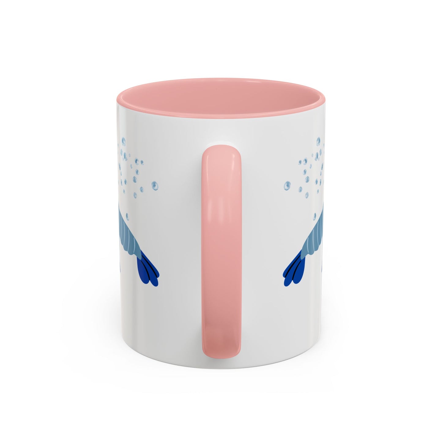 Blue shrimp with dark blue claws and bubbles Coffee Mug