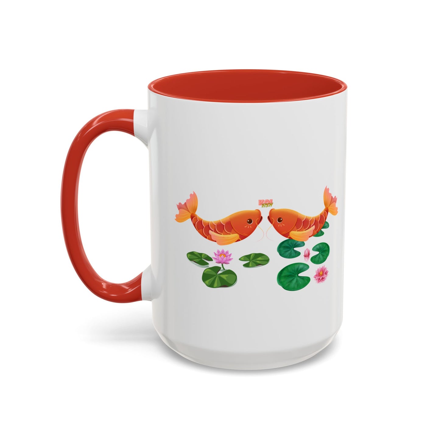 Golden koi fish with lotus flowers Coffee Mug