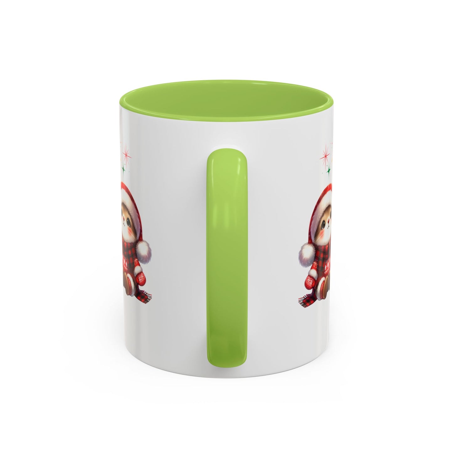 Festive Personalized Coffee Mug, Holiday Gift for Coffee Lovers, Custom Name Mug, Cute Animal Design, Perfect for Christmas