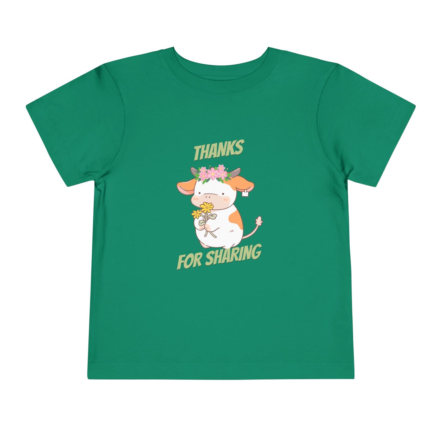 Cute Toddler Tee with Cow Design, Perfect Gift for Kids, Playdate Apparel, Kid's Birthday Gift, Thank You for Sharing T-Shirt