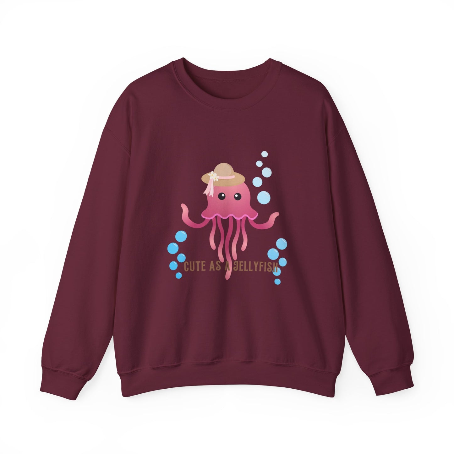Cute Jellyfish Sweatshirt for Cozy Vibes, Unisex Crewneck, Gift for Ocean Lovers, Fun Casual Wear, Beach Day Outfit, Comfortable Style