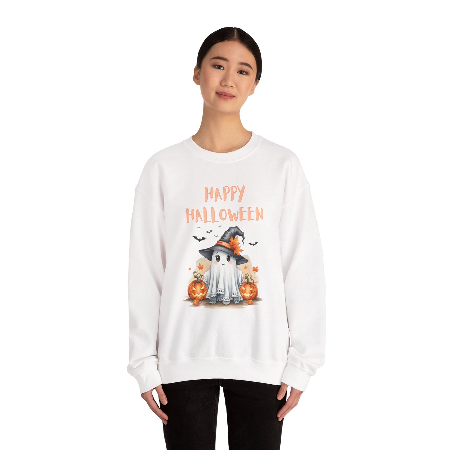 Halloween Ghost Crewneck Sweatshirt | Funny Halloween Sweater, Unisex Sweatshirt, Spooky Apparel, Fall Fashion, Halloween Gift