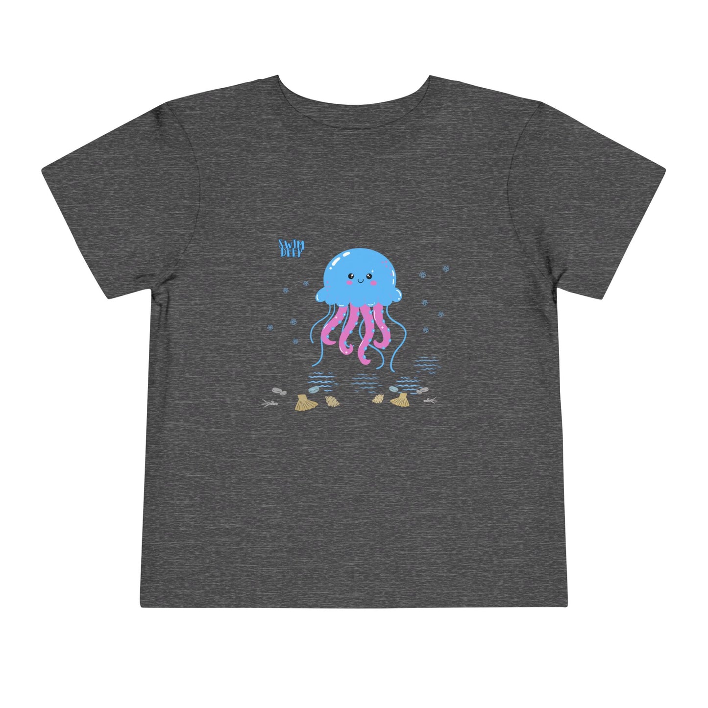 Cute Jellyfish Toddler Tee, Toddler T-Shirt, Beach Day Shirt, Kids Summer Wear, Ocean Theme Kids Clothing