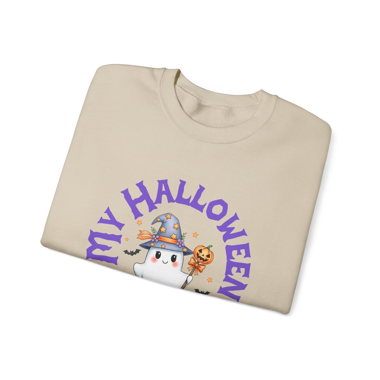 Halloween Ghost Crewneck Sweatshirt, Cozy Halloween Apparel, My Halloween Treats Sweatshirt, Fall Fashion, Spooky Season Gift