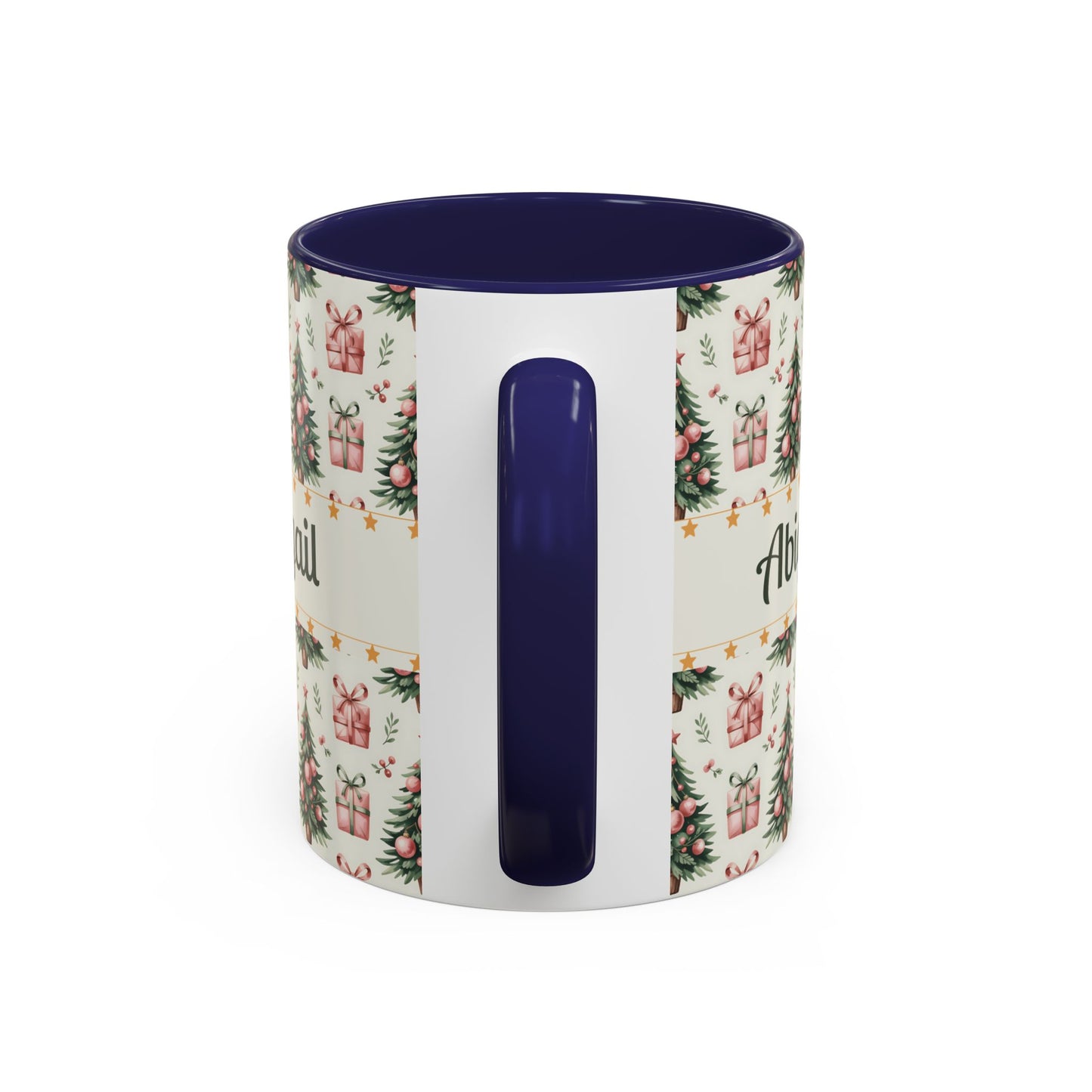 Personalized Christmas Accent Coffee Mug - Holiday Gift, Custom Name Mug, Festive Drinkware, Winter Celebrations, Home Decor