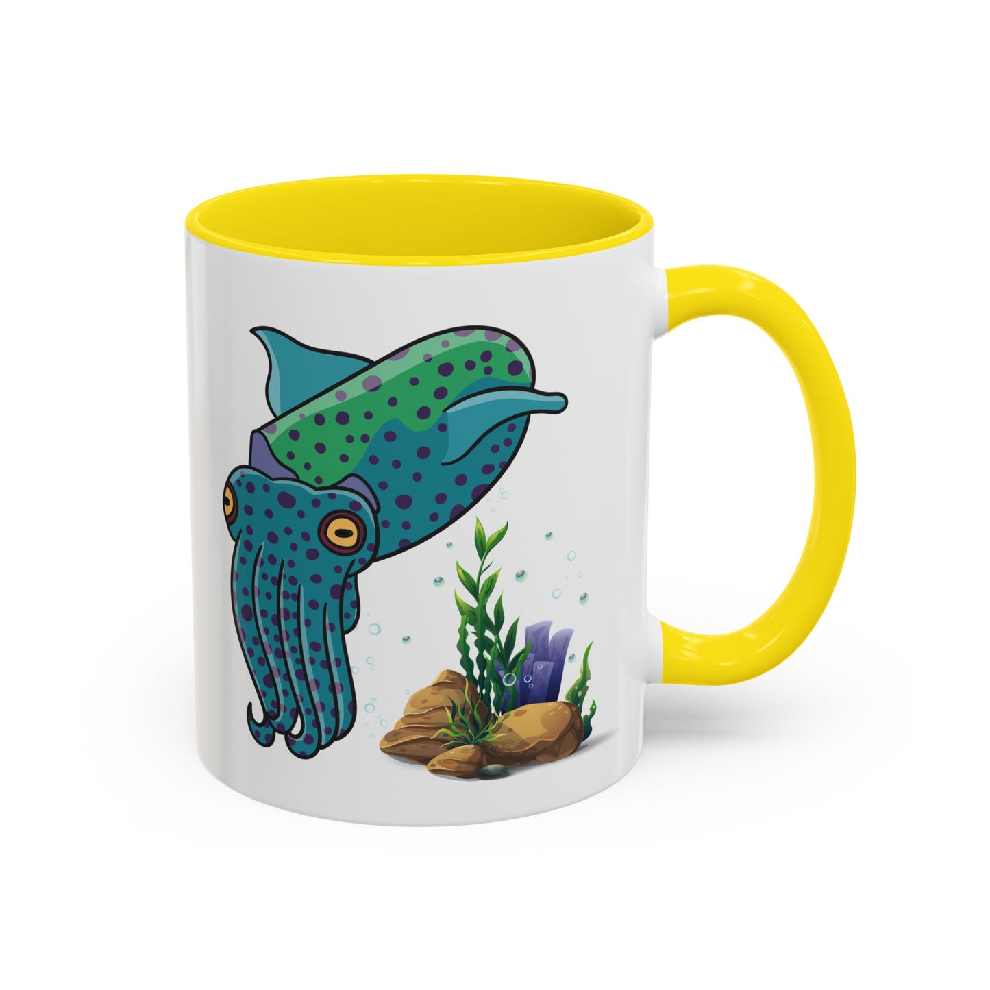 Cute with marine habitat coral and bubbles Coffee Mug