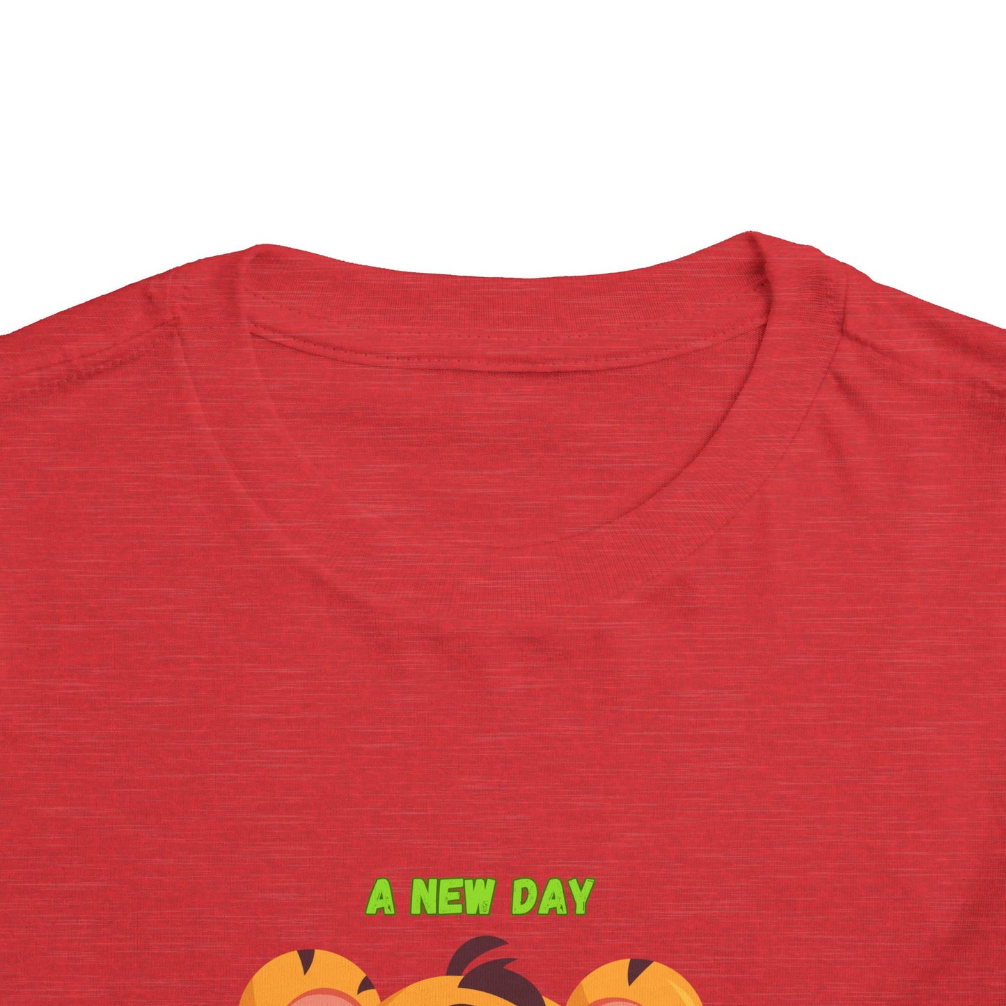 Adorable Toddler Tiger Tee, Cute Animal Tee for Kids, Birthday Gift, Playtime Shirt, Baby Shower Gift, A New Day A New Cheer