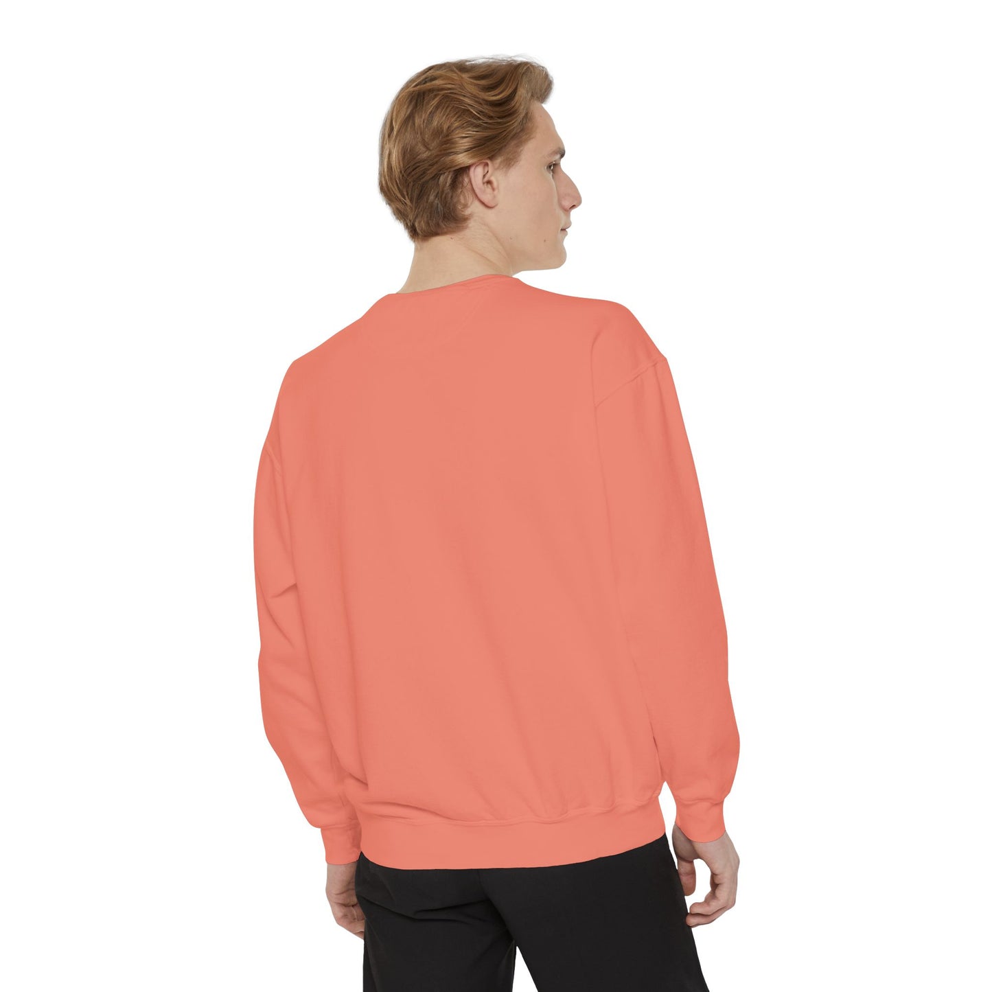 Cartoon goldfish with red lips and flower Unisex Garment-Dyed Sweatshirt