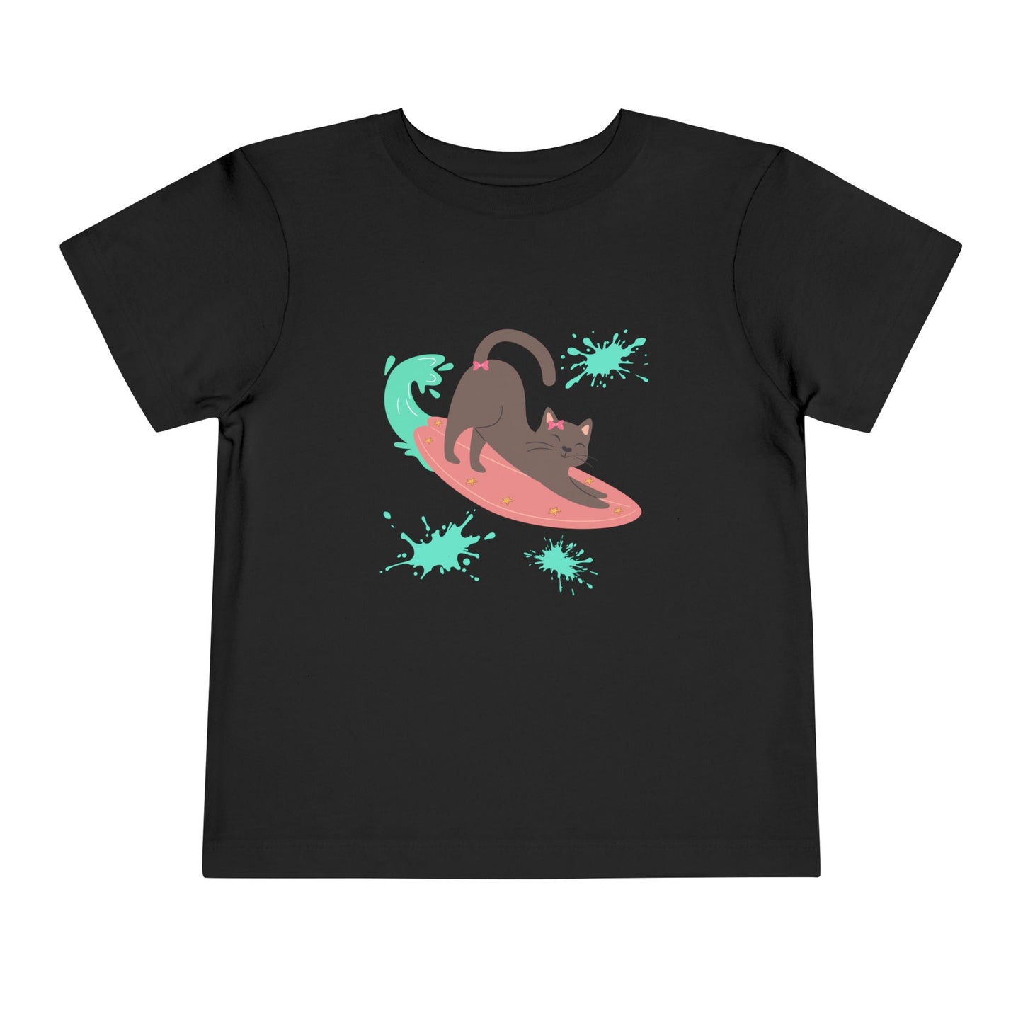 Surfing Cat Toddler Tee, Cute Kids T-Shirt, Summer Wear, Pet Lover Gift, Beach Adventure Shirt
