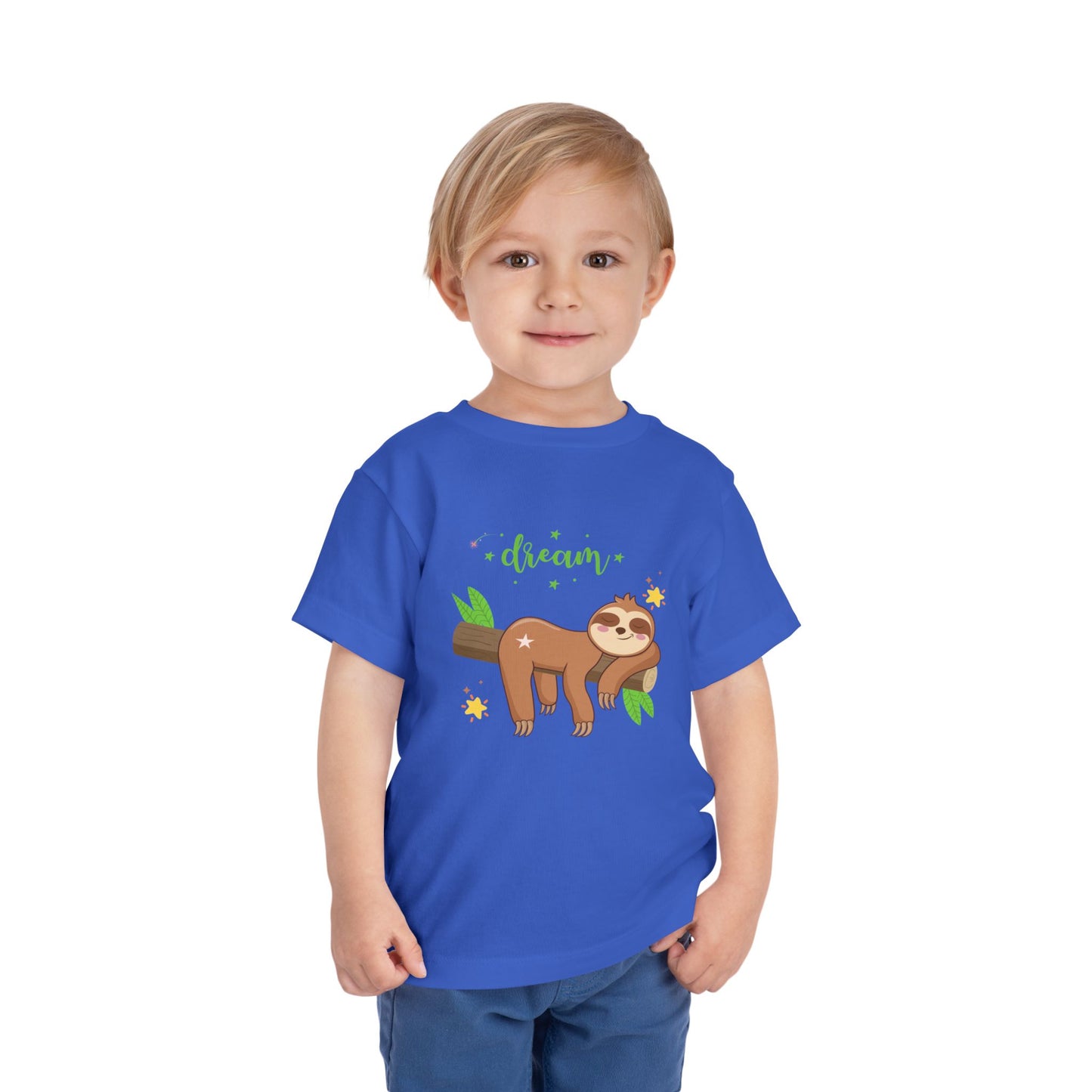 Sloth Dreaming Toddler Tee, Cute Kids' Shirt, Animal Lover Gift, Birthday, Playtime, Sleepy Sloth Tee, Toddler Apparel