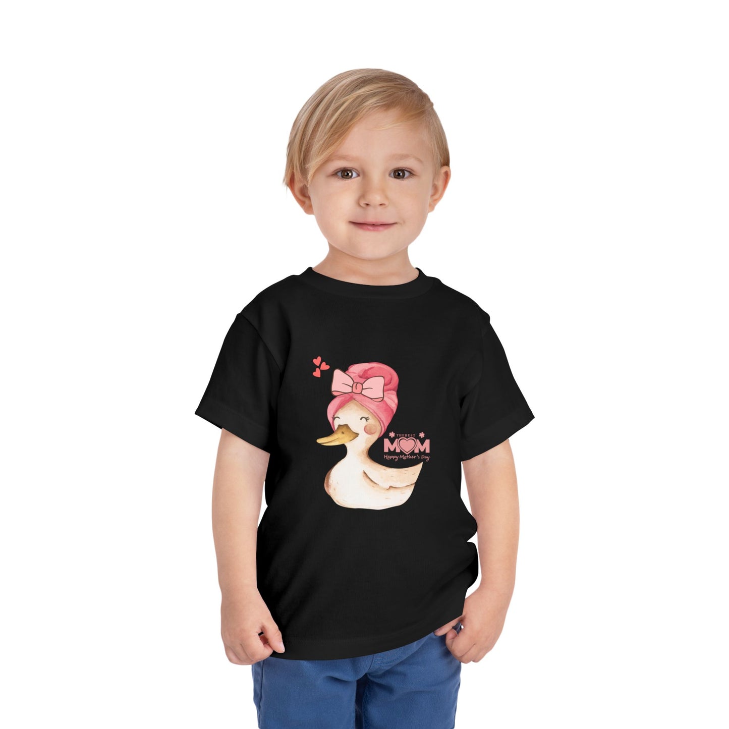 Cute Duck Mom Toddler Tee, Toddler Shirt, Kids Gift, Baby Shower Gift, Mother's Day, Cute Kids Top, Animal Prints