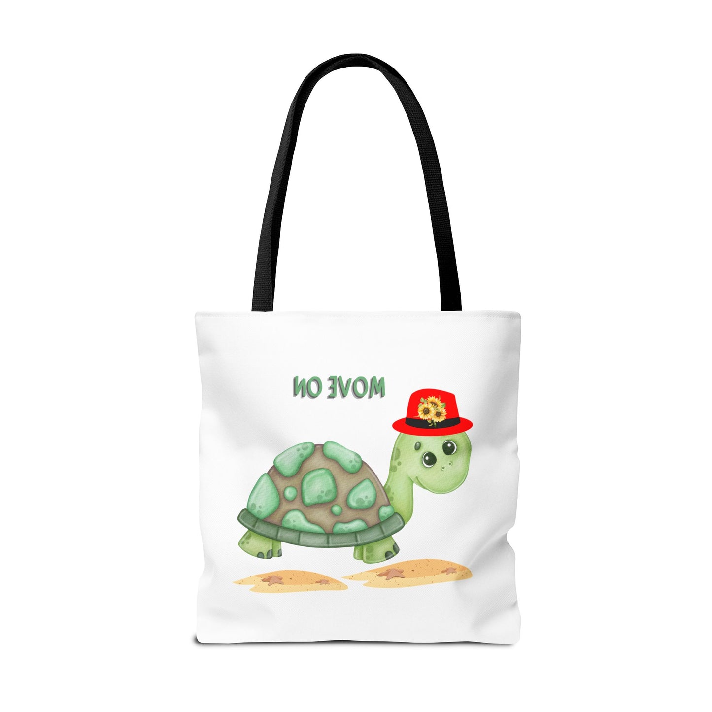Turtle with a sunflower hat Tote Bag