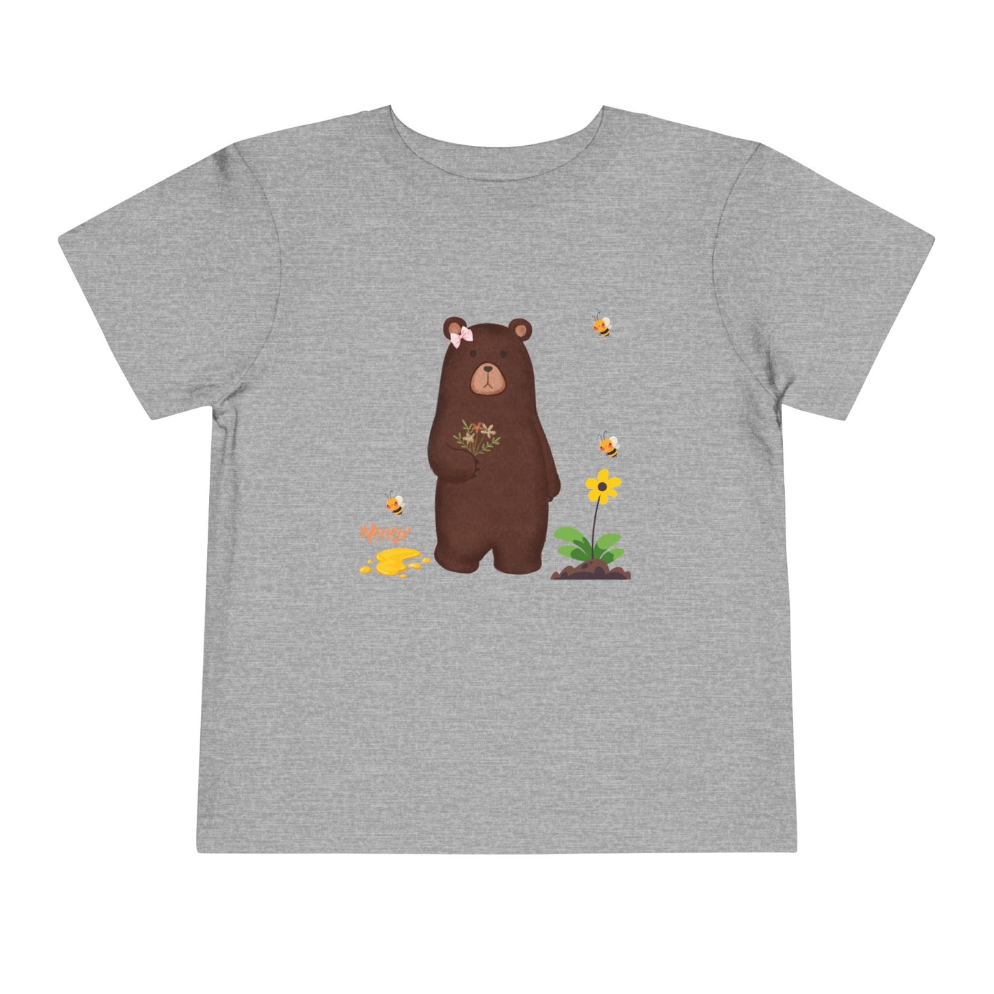 Adorable Bear Toddler Tee, Cute Animal Shirt, Gift for Kids, Birthday Party Outfit, Nature Lover's Apparel