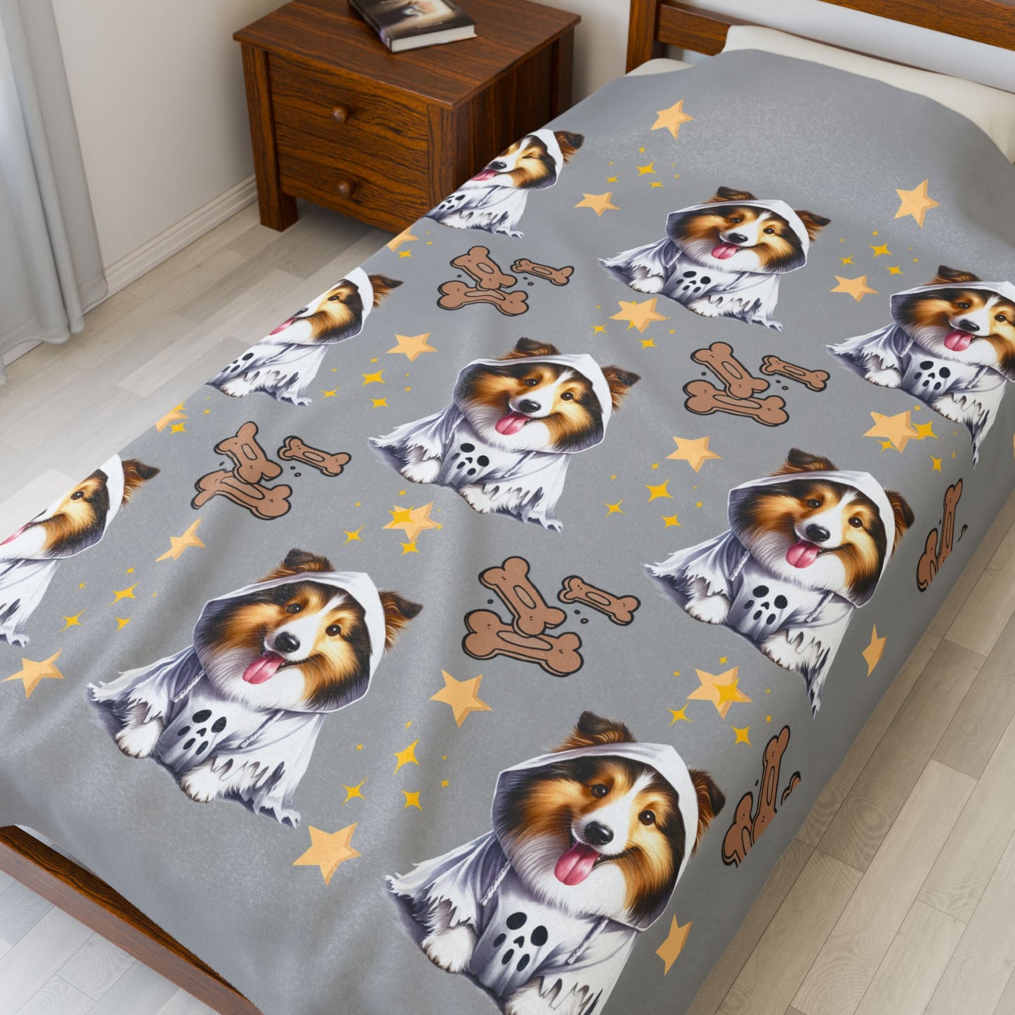 Cozy Dog-Themed Velveteen Plush Blanket | Perfect for Pet Lovers, Home Decor, Gifts, Snuggling, Holidays